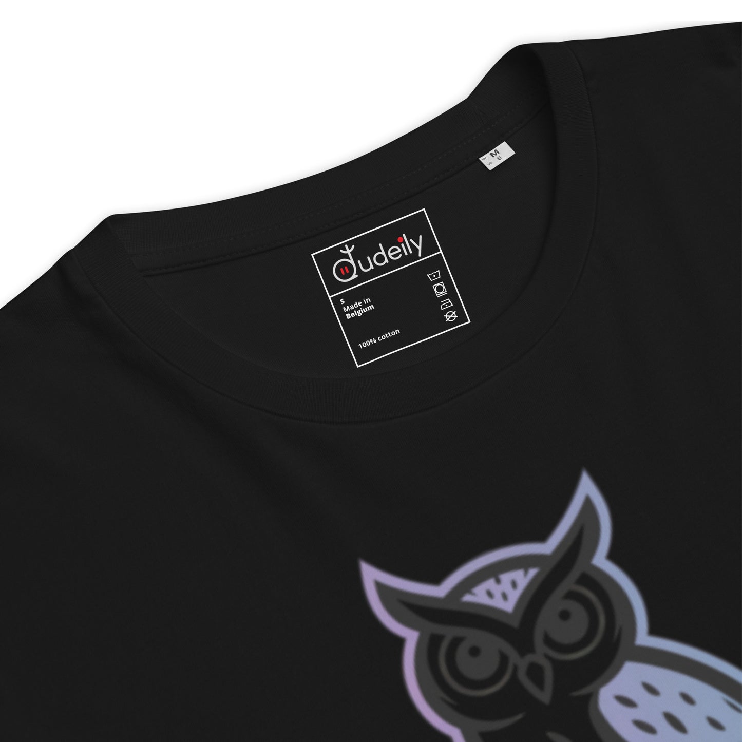 Unisex Organic Ribbed Neck T-Shirt – Owl-Themed Eco-Friendly Style by Dudeily Dudeily