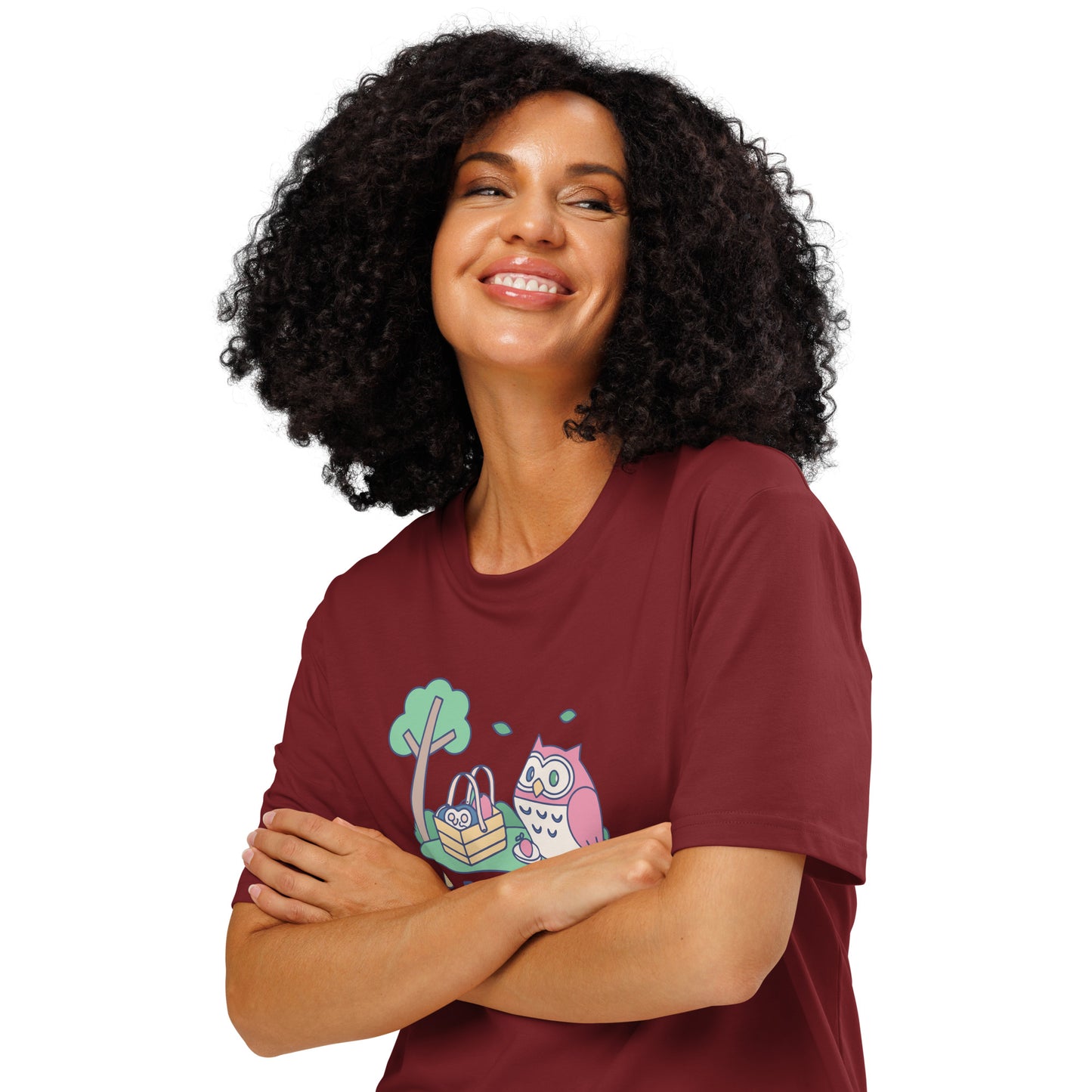 Unisex Organic Ribbed Neck T-Shirt – OwlThread Sustainable Fashion Pick for Family Day Dudeily