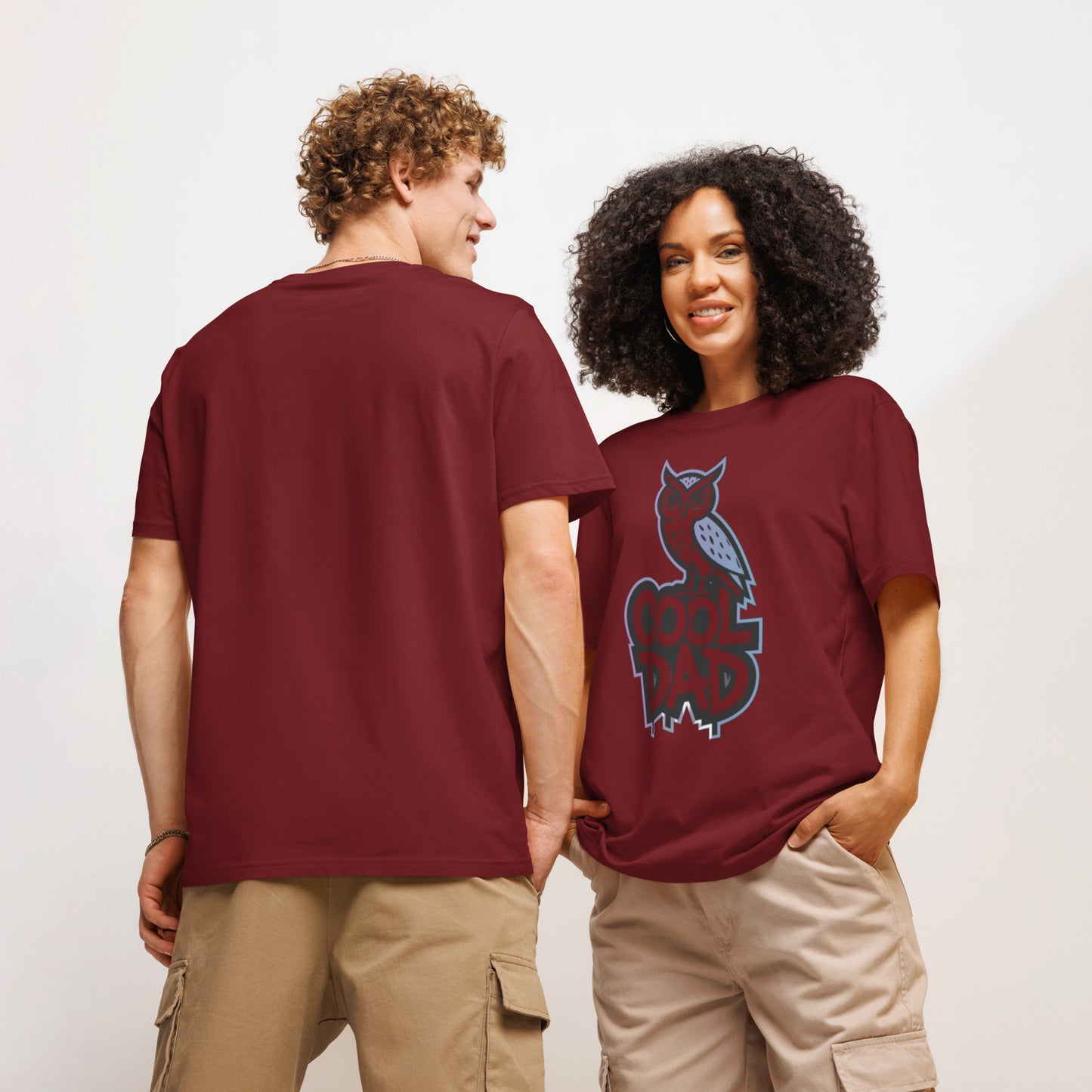 Unisex Organic Ribbed Neck T-Shirt – Owl-Themed Eco-Friendly Style by Dudeily Dudeily