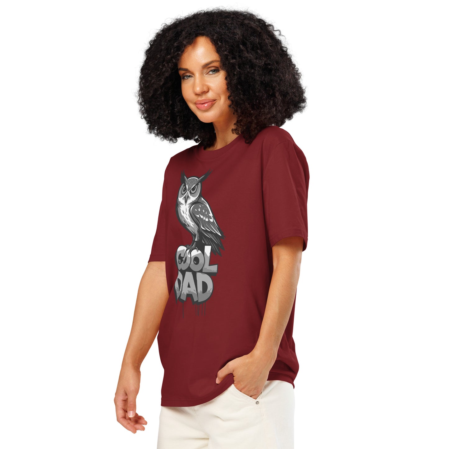 Unisex Organic Ribbed Neck T-Shirt – Owl-Themed Sustainable Fashion for Father’s Day | Dudeily Dudeily