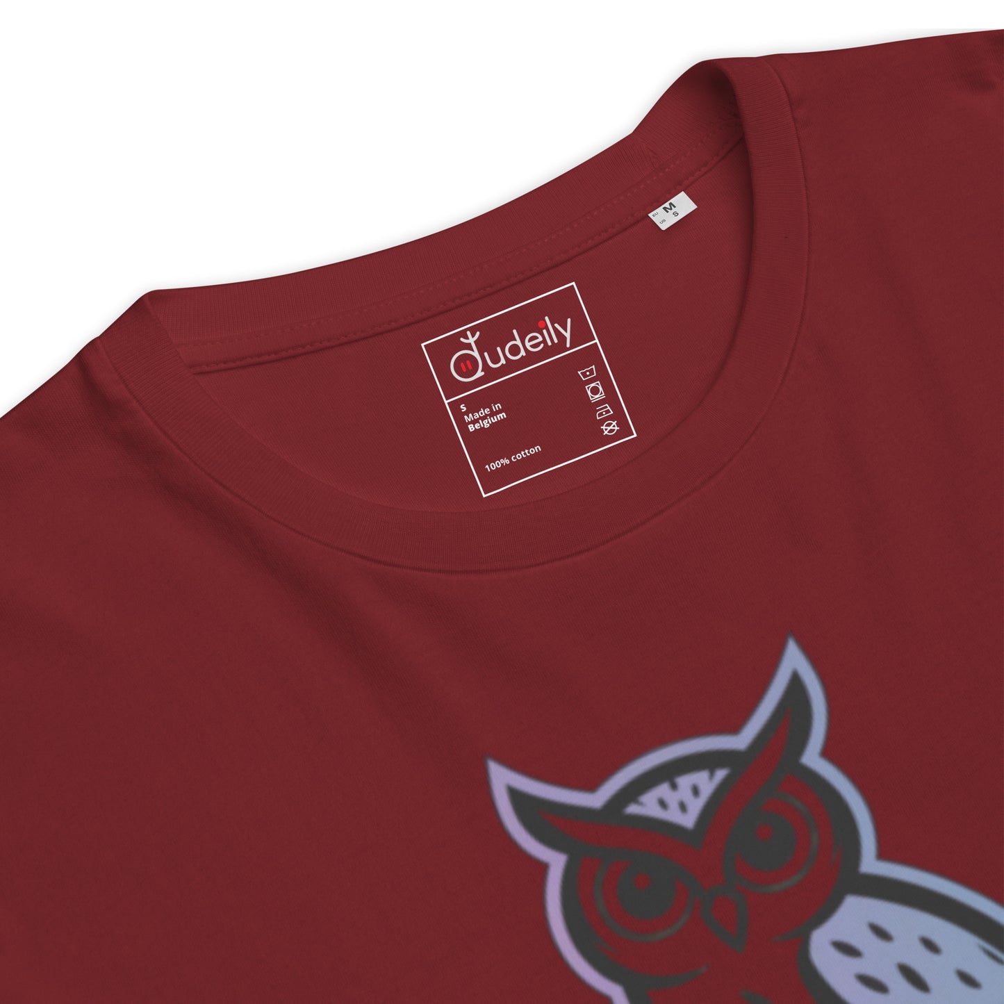 Unisex Organic Ribbed Neck T-Shirt – Owl-Themed Eco-Friendly Style by Dudeily Dudeily