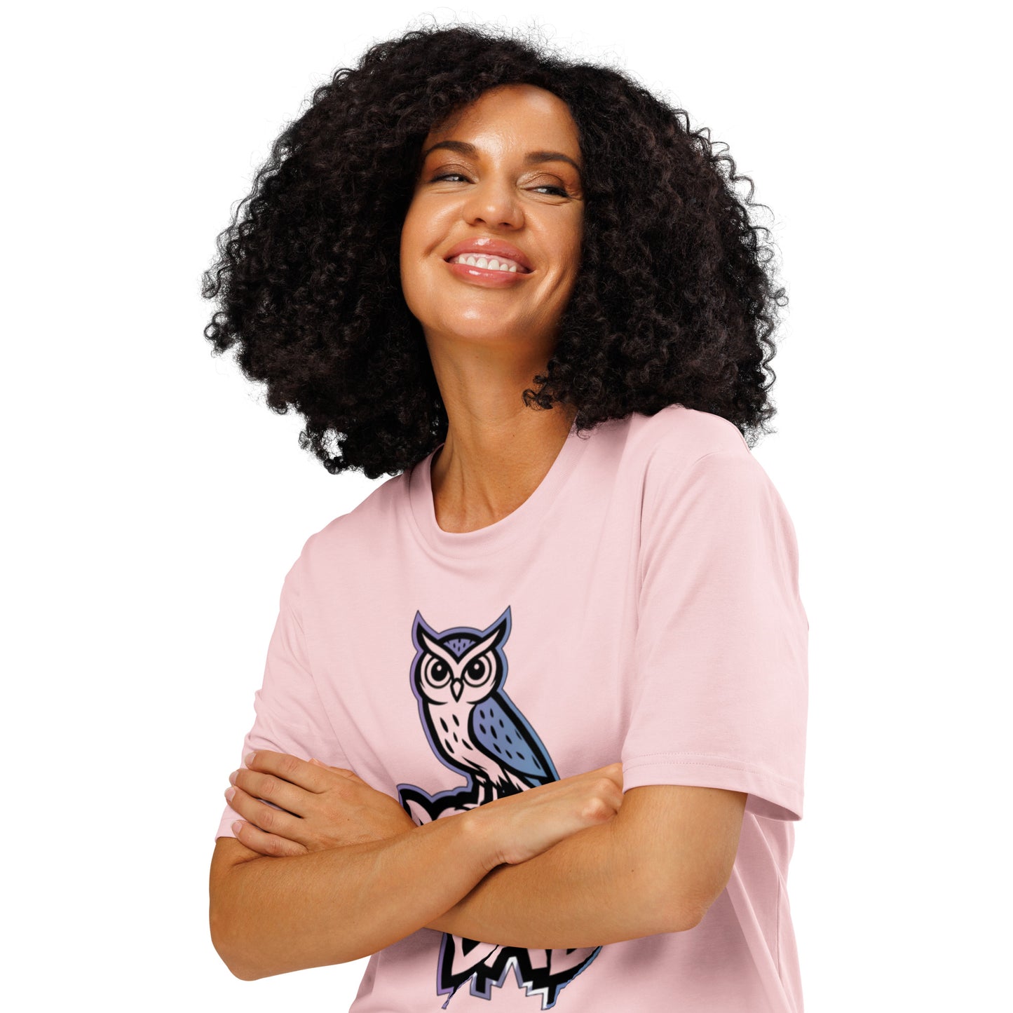 Unisex Organic Ribbed Neck T-Shirt – Owl-Themed Eco-Friendly Style by Dudeily Dudeily