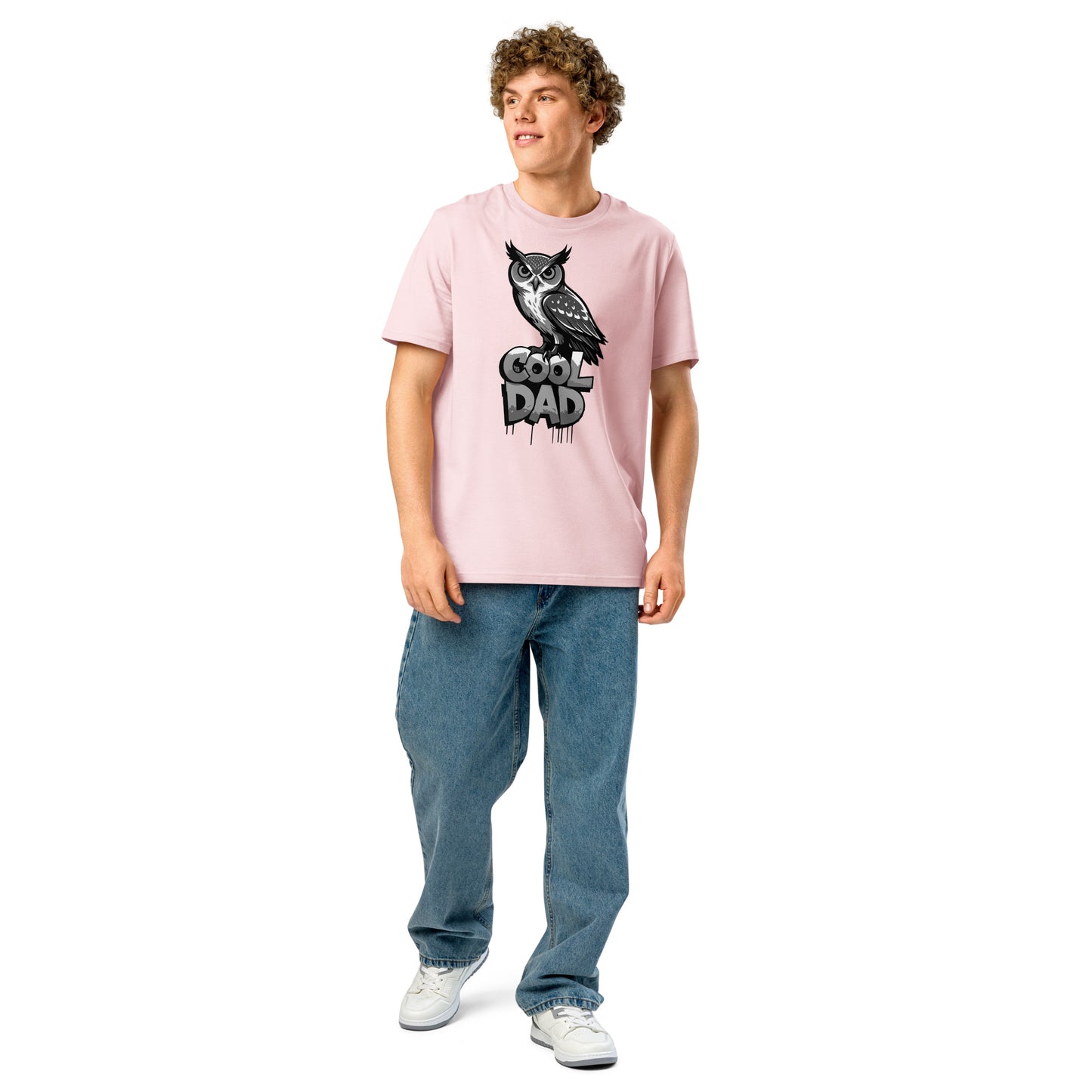 Unisex Organic Ribbed Neck T-Shirt – Owl-Themed Sustainable Fashion for Father’s Day | Dudeily Dudeily