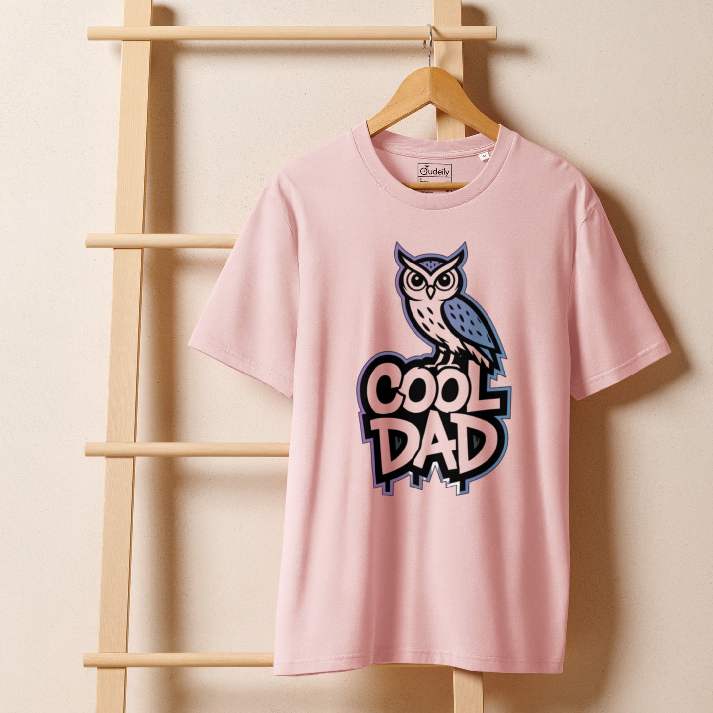 Unisex Organic Ribbed Neck T-Shirt – Owl-Themed Eco-Friendly Style by Dudeily Dudeily