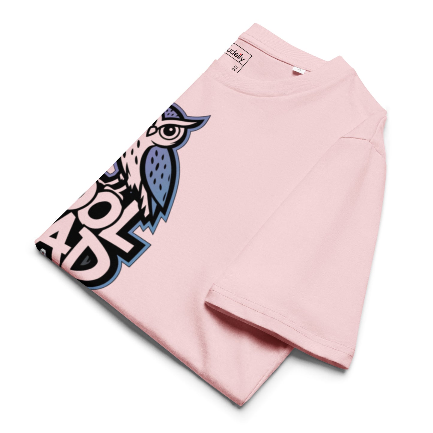 Unisex Organic Ribbed Neck T-Shirt – Owl-Themed Eco-Friendly Style by Dudeily Dudeily