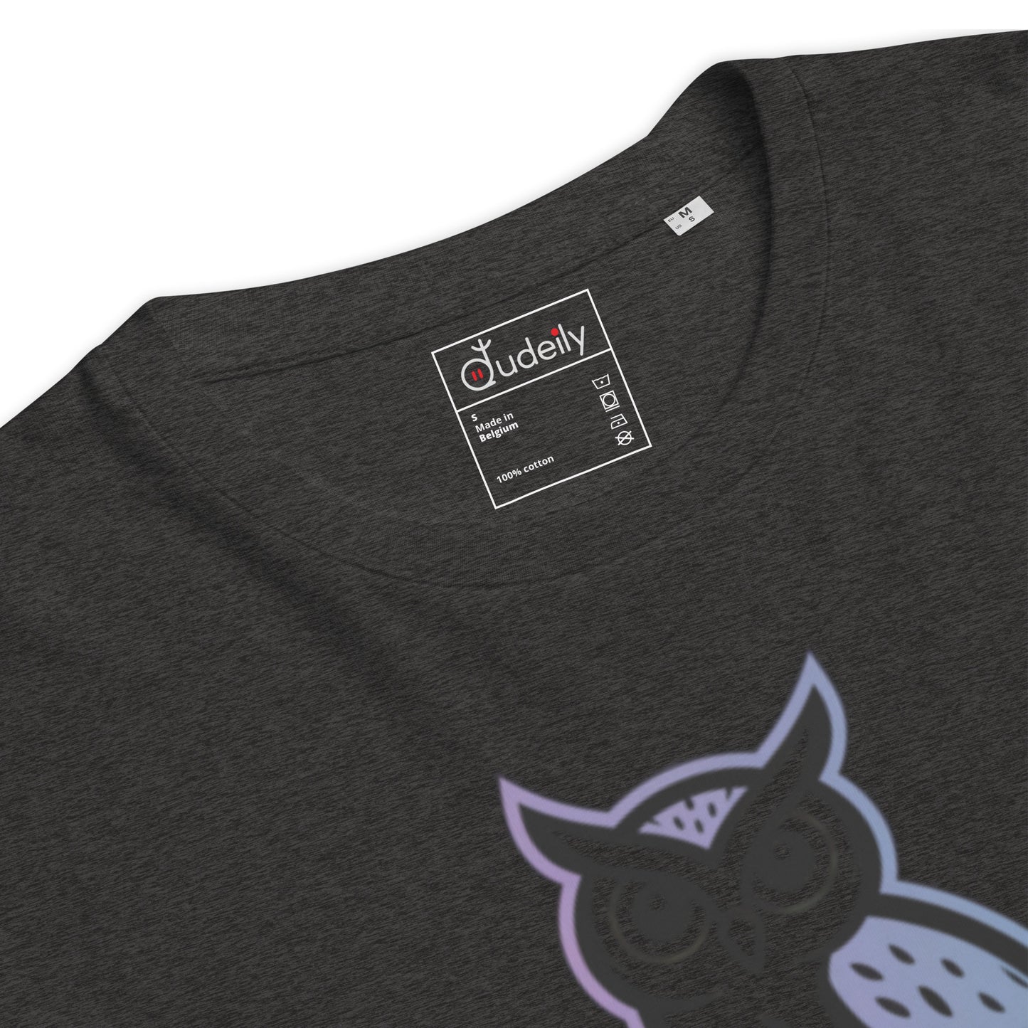Unisex Organic Ribbed Neck T-Shirt – Owl-Themed Eco-Friendly Style by Dudeily Dudeily