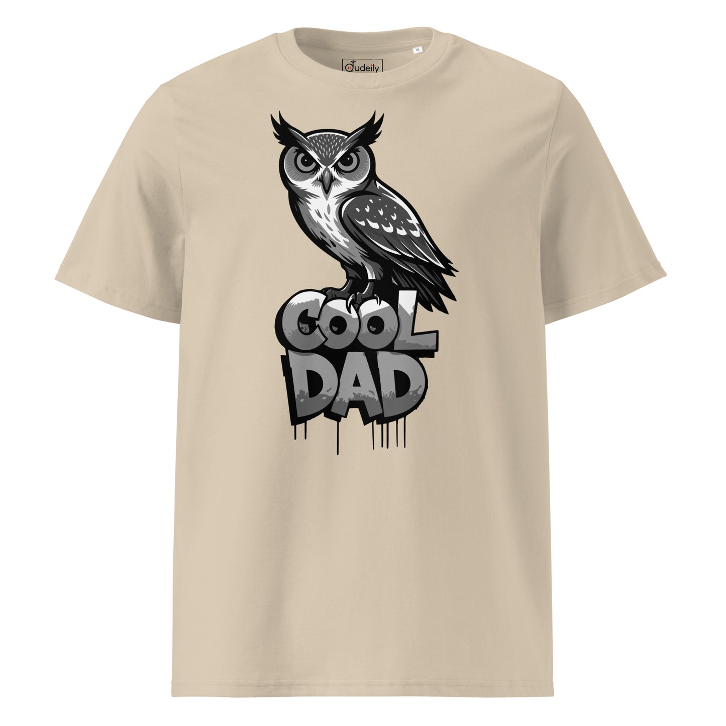 Unisex Organic Ribbed Neck T-Shirt – Owl-Themed Sustainable Fashion for Father’s Day | Dudeily Dudeily