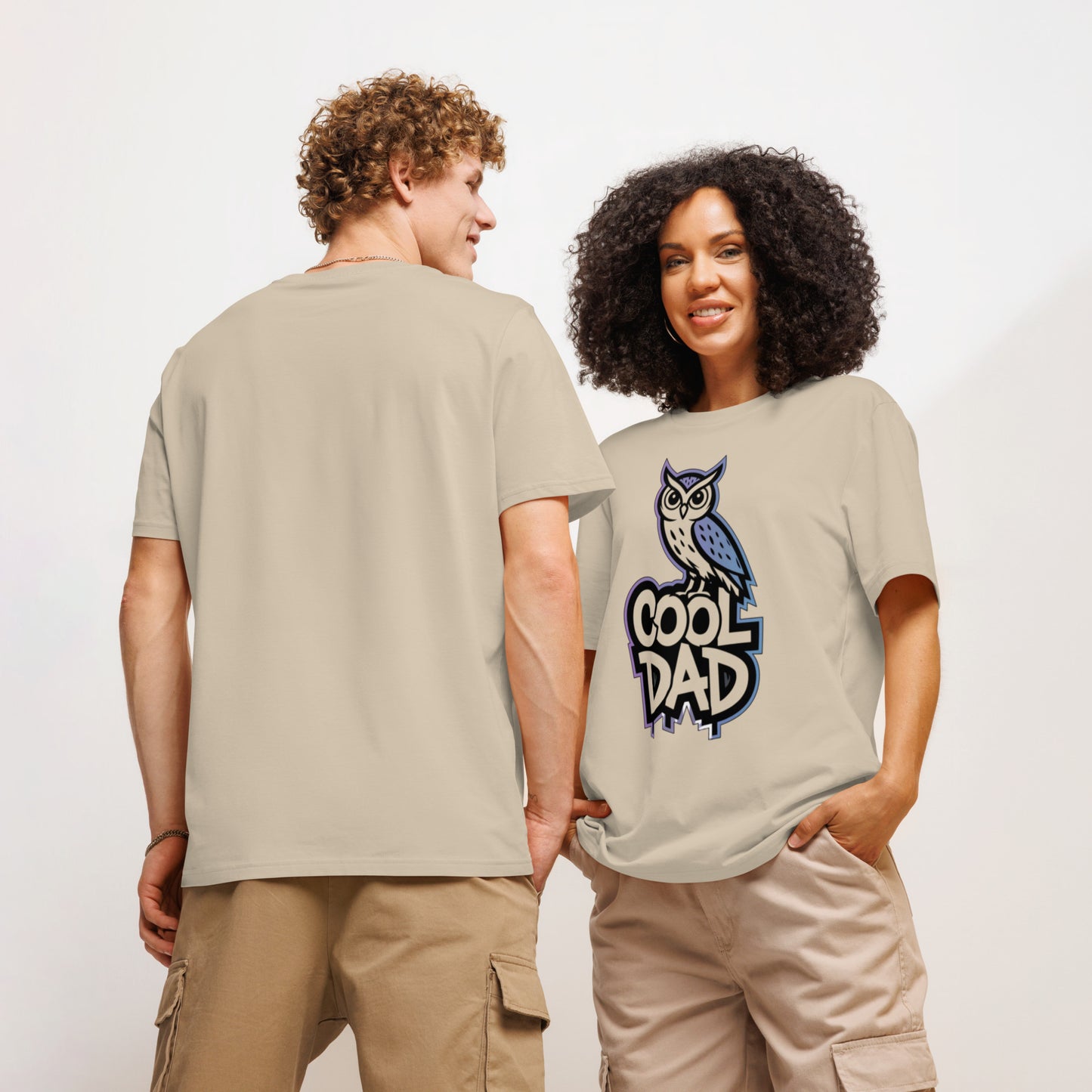 Unisex Organic Ribbed Neck T-Shirt – Owl-Themed Eco-Friendly Style by Dudeily Dudeily