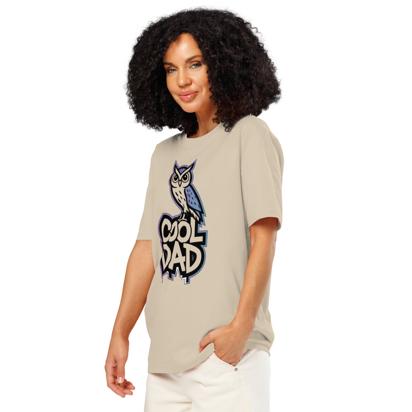 Unisex Organic Ribbed Neck T-Shirt – Owl-Themed Eco-Friendly Style by Dudeily Dudeily