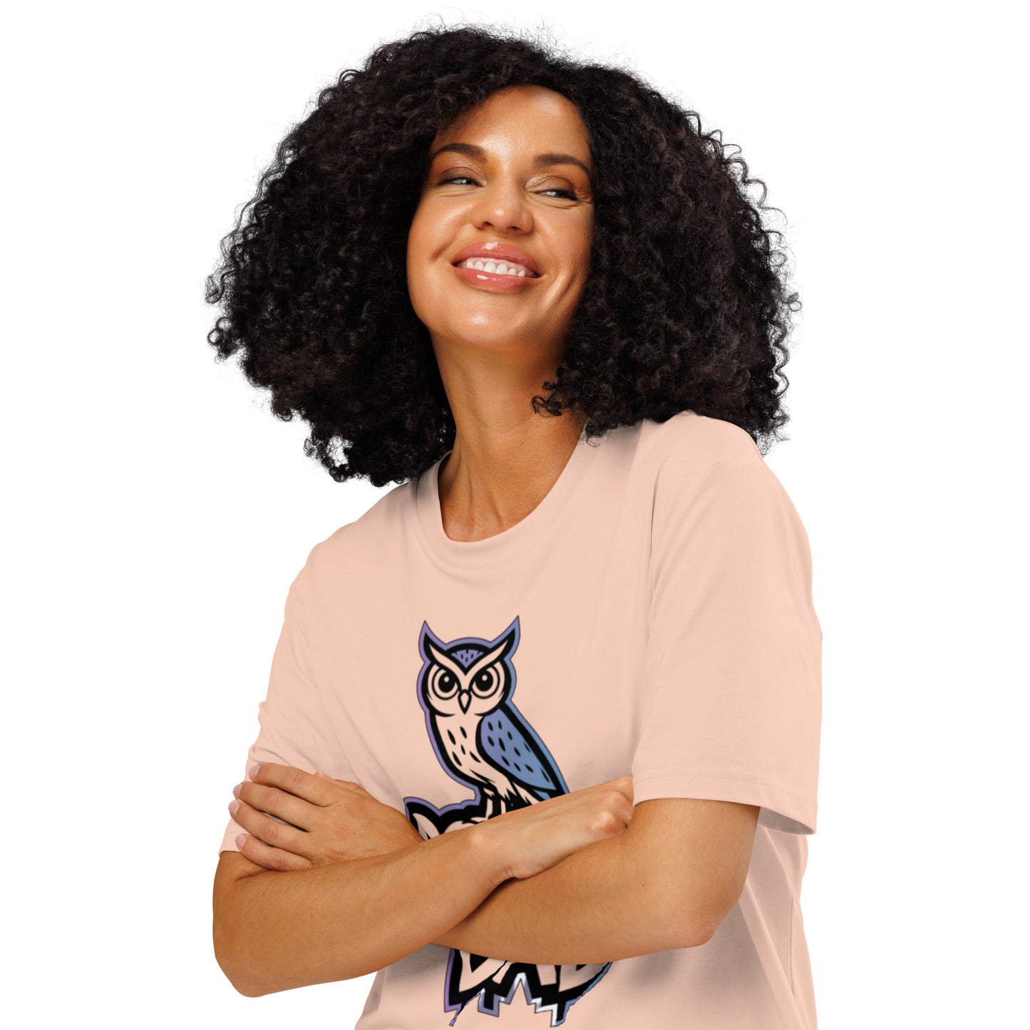 Unisex Organic Ribbed Neck T-Shirt – Owl-Themed Eco-Friendly Style by Dudeily Dudeily