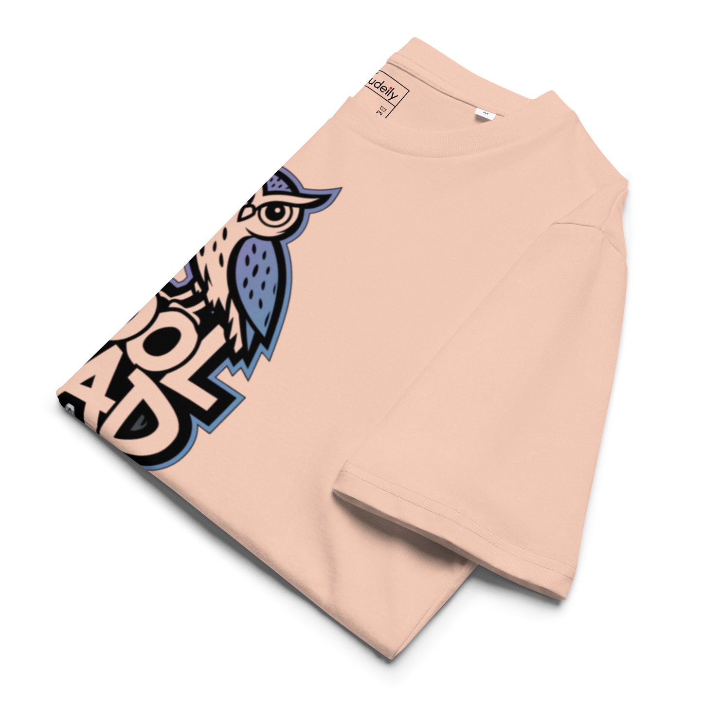 Unisex Organic Ribbed Neck T-Shirt – Owl-Themed Eco-Friendly Style by Dudeily Dudeily