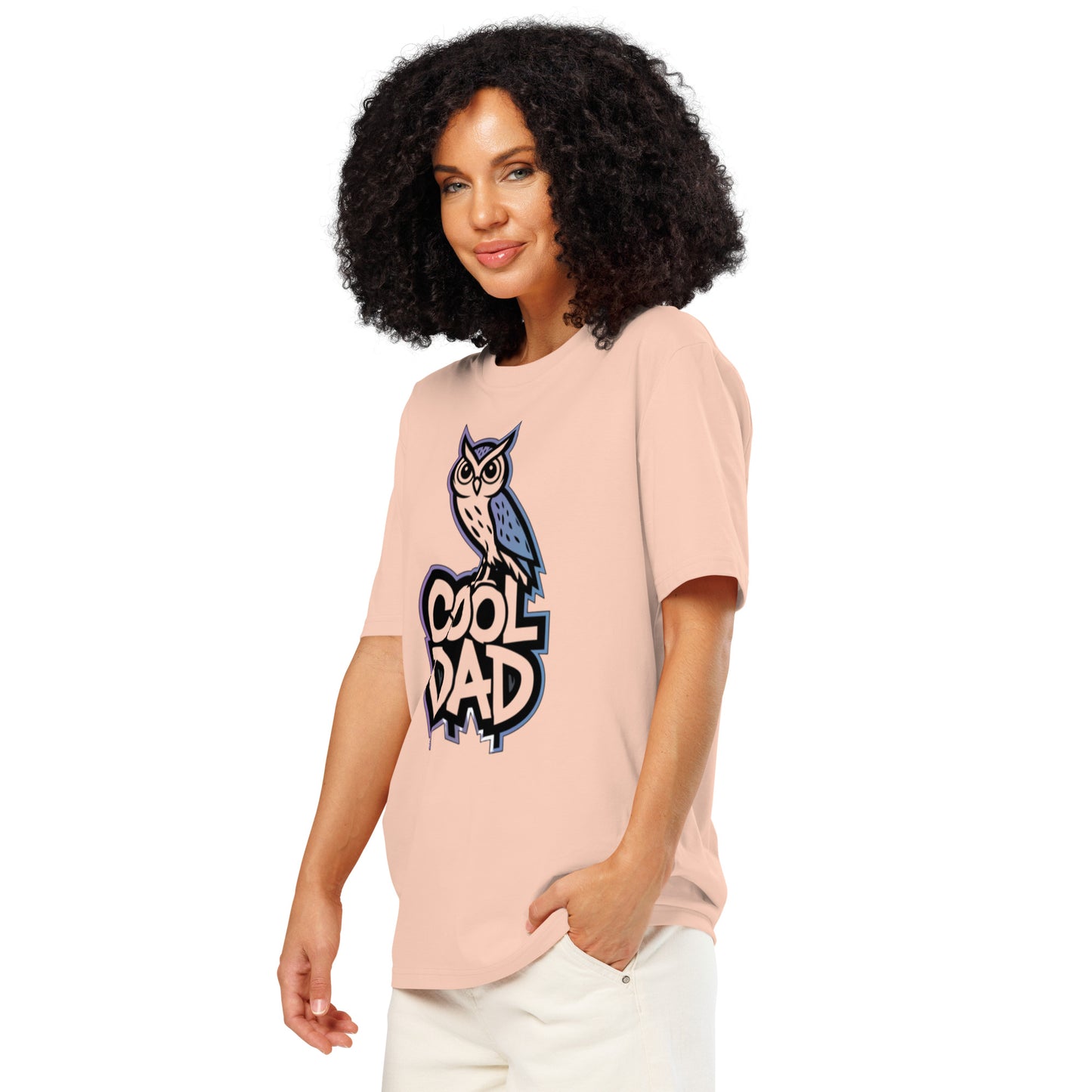 Unisex Organic Ribbed Neck T-Shirt – Owl-Themed Eco-Friendly Style by Dudeily Dudeily