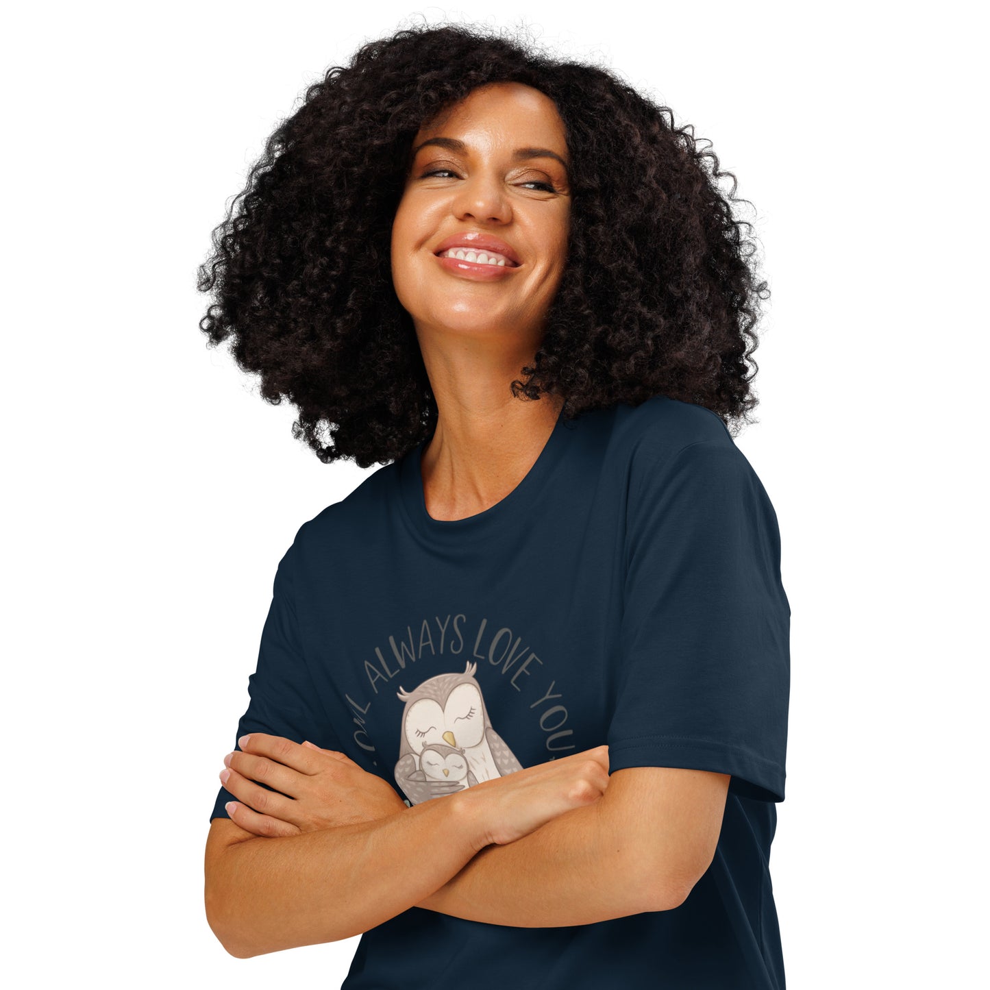 Unisex Organic Ribbed Neck T-Shirt – Owl-Inspired Eco-Friendly Sustainable Tee Dudeily