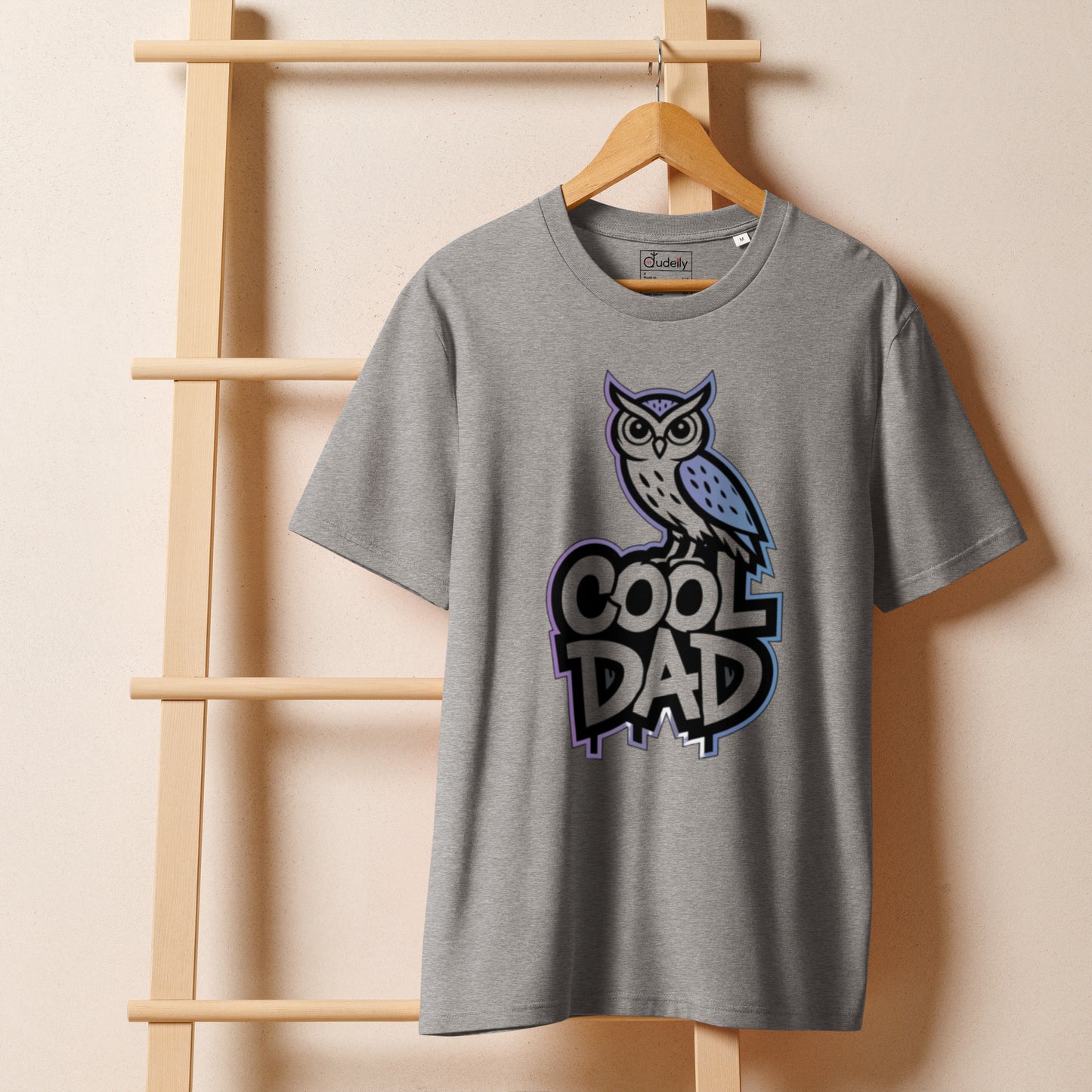 Unisex Organic Ribbed Neck T-Shirt – Owl-Themed Eco-Friendly Style by Dudeily Dudeily