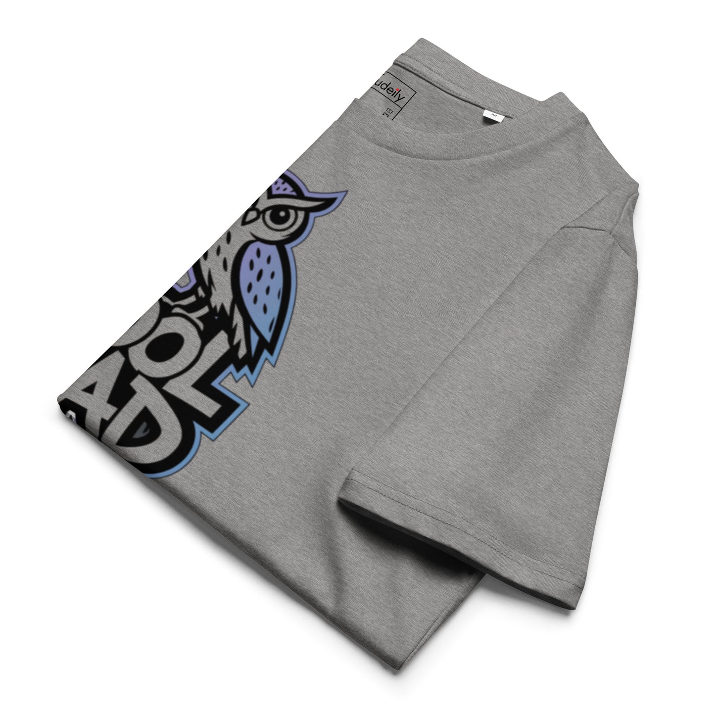 Unisex Organic Ribbed Neck T-Shirt – Owl-Themed Eco-Friendly Style by Dudeily Dudeily