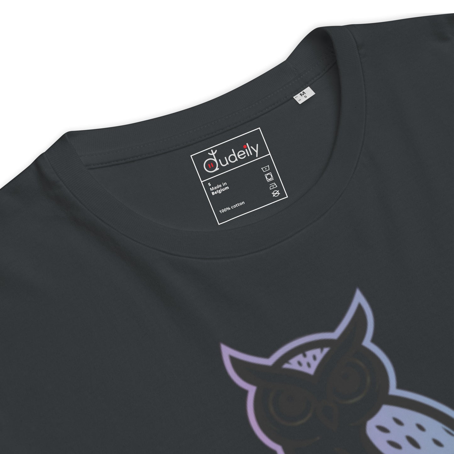 Unisex Organic Ribbed Neck T-Shirt – Owl-Themed Eco-Friendly Style by Dudeily Dudeily