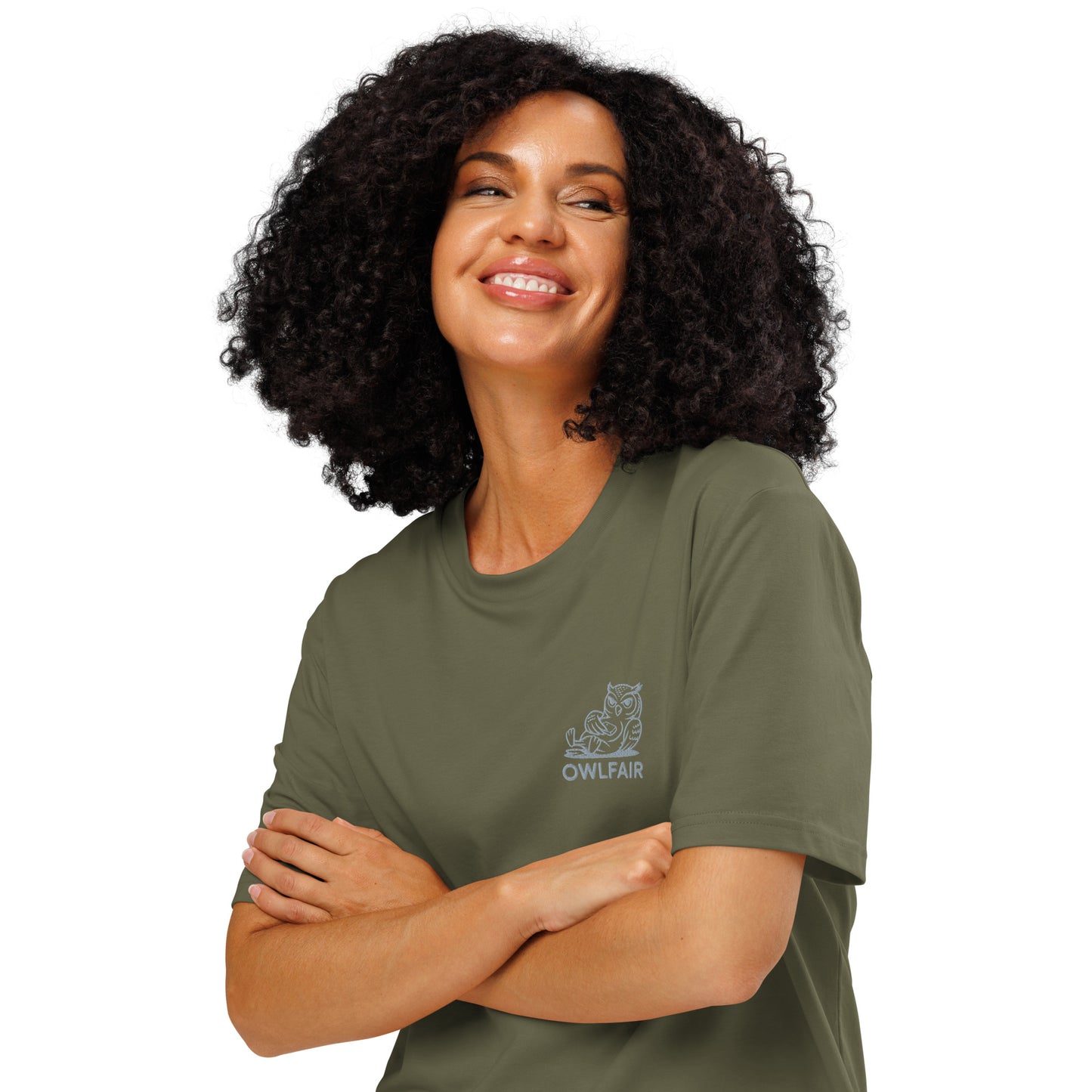 Unisex Organic Ribbed Neck T-Shirt | Owl-Themed Sustainable Fashion for Eco-Conscious Shoppers Dudeily