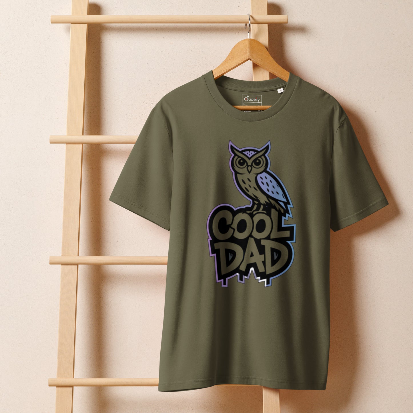 Unisex Organic Ribbed Neck T-Shirt – Owl-Themed Eco-Friendly Style by Dudeily Dudeily