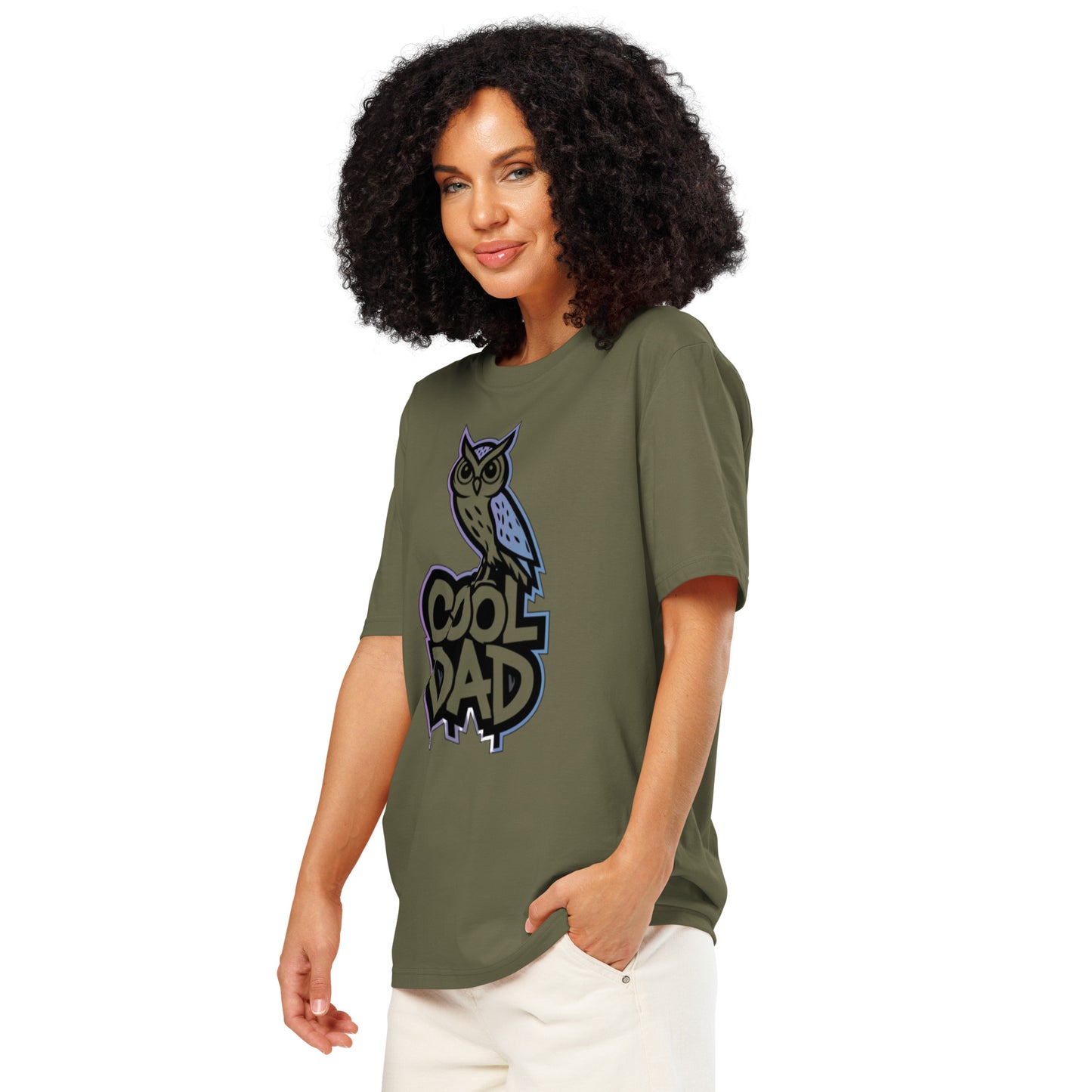 Unisex Organic Ribbed Neck T-Shirt – Owl-Themed Eco-Friendly Style by Dudeily Dudeily