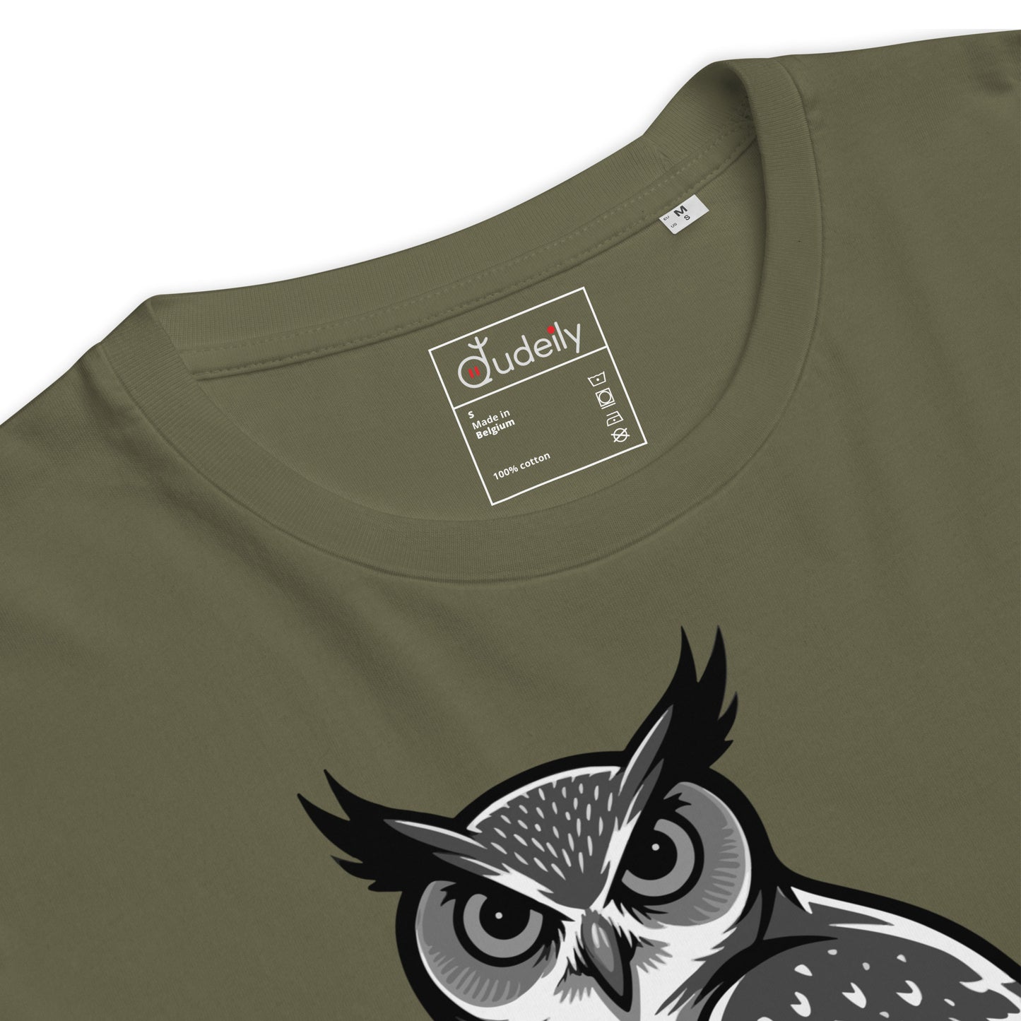 Unisex Organic Ribbed Neck T-Shirt – Owl-Themed Sustainable Fashion for Father’s Day | Dudeily Dudeily