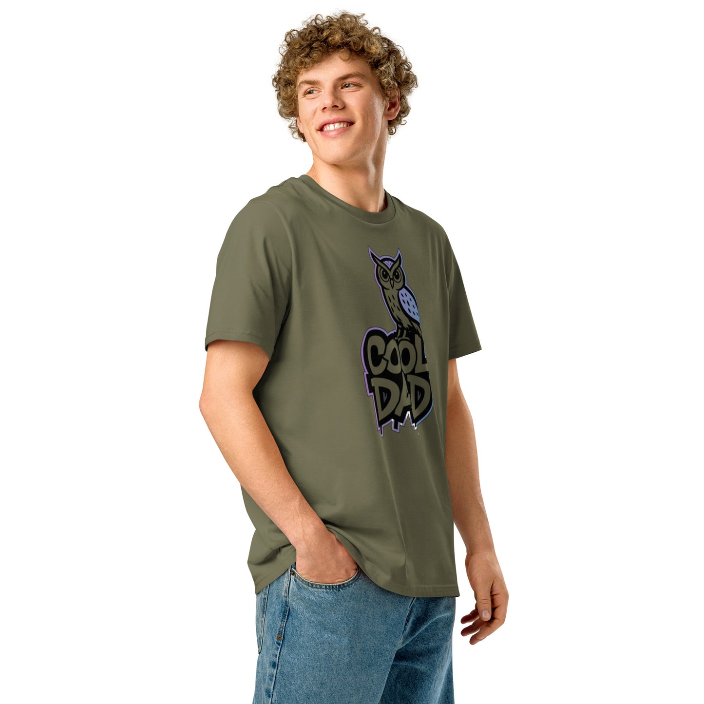 Unisex Organic Ribbed Neck T-Shirt – Owl-Themed Eco-Friendly Style by Dudeily Dudeily