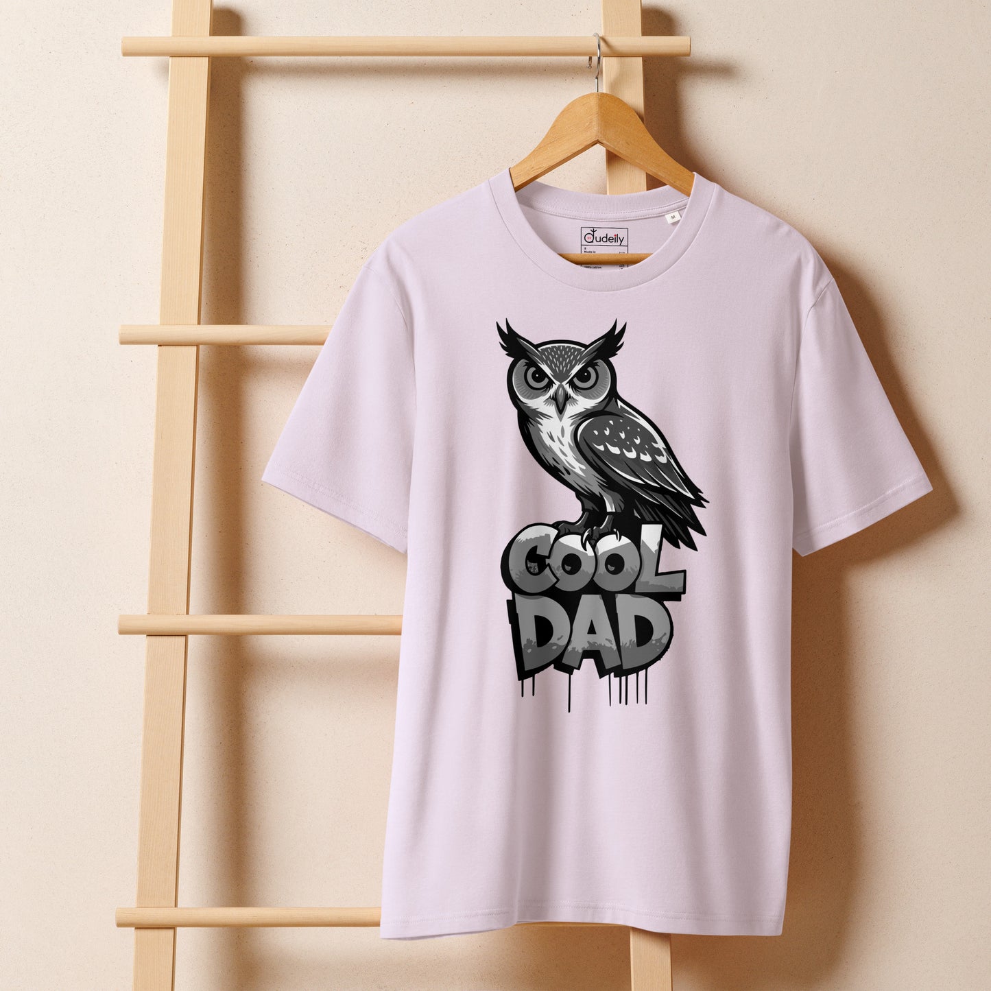 Unisex Organic Ribbed Neck T-Shirt – Owl-Themed Sustainable Fashion for Father’s Day | Dudeily Dudeily