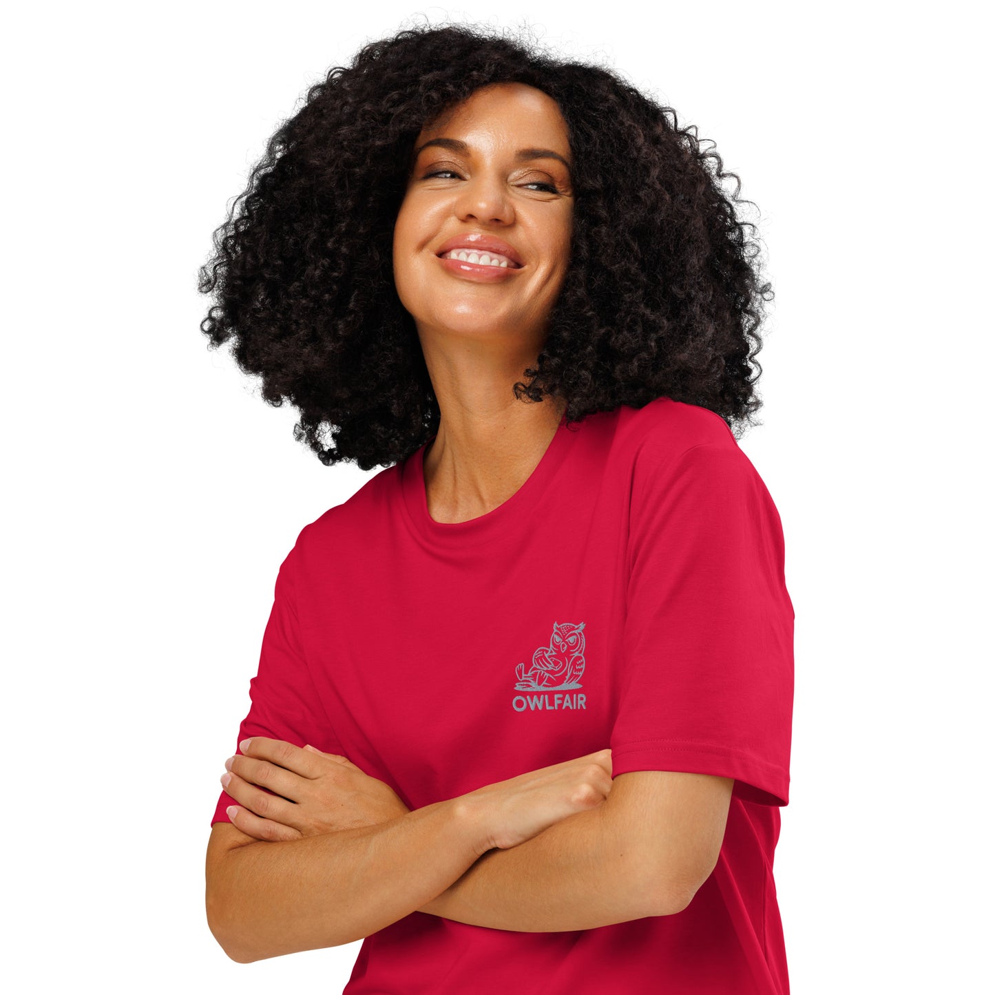 Unisex Organic Ribbed Neck T-Shirt | Owl-Themed Sustainable Fashion for Eco-Conscious Shoppers Dudeily