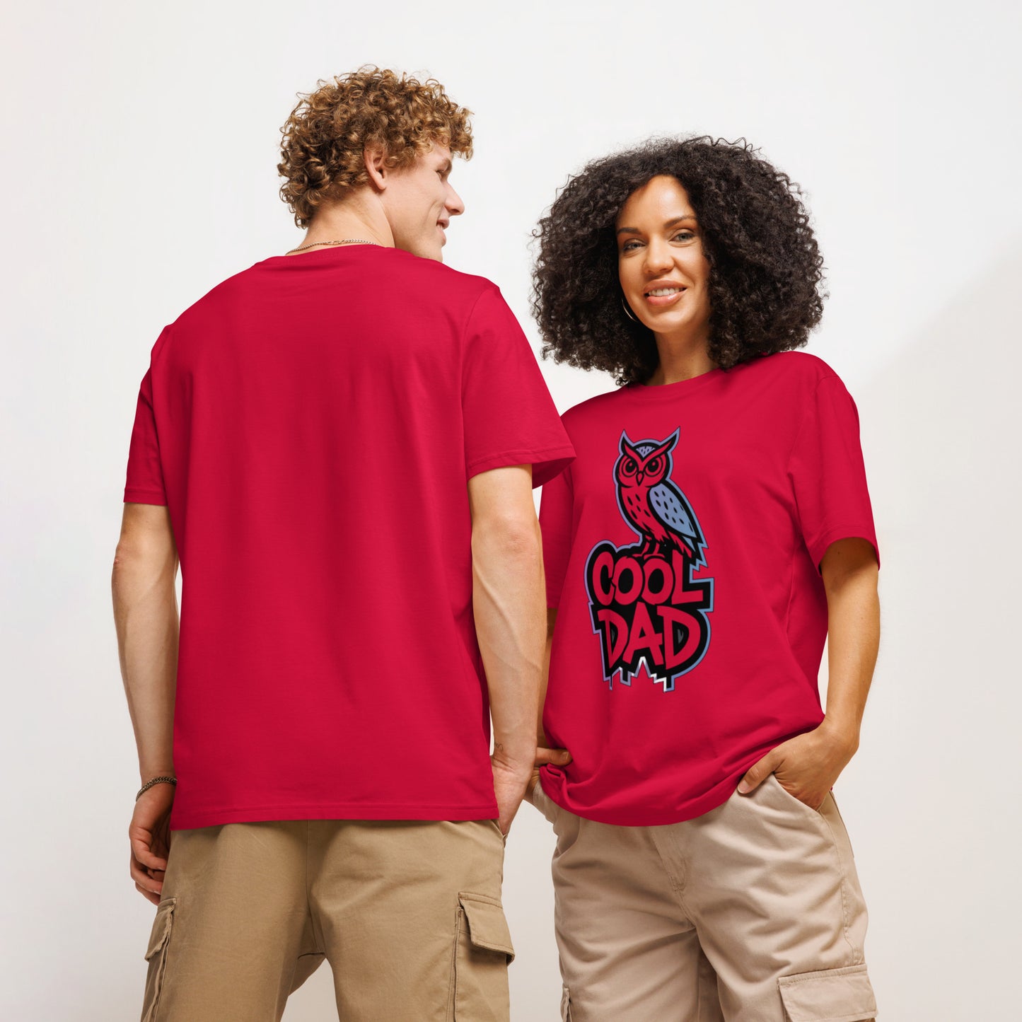 Unisex Organic Ribbed Neck T-Shirt – Owl-Themed Eco-Friendly Style by Dudeily Dudeily