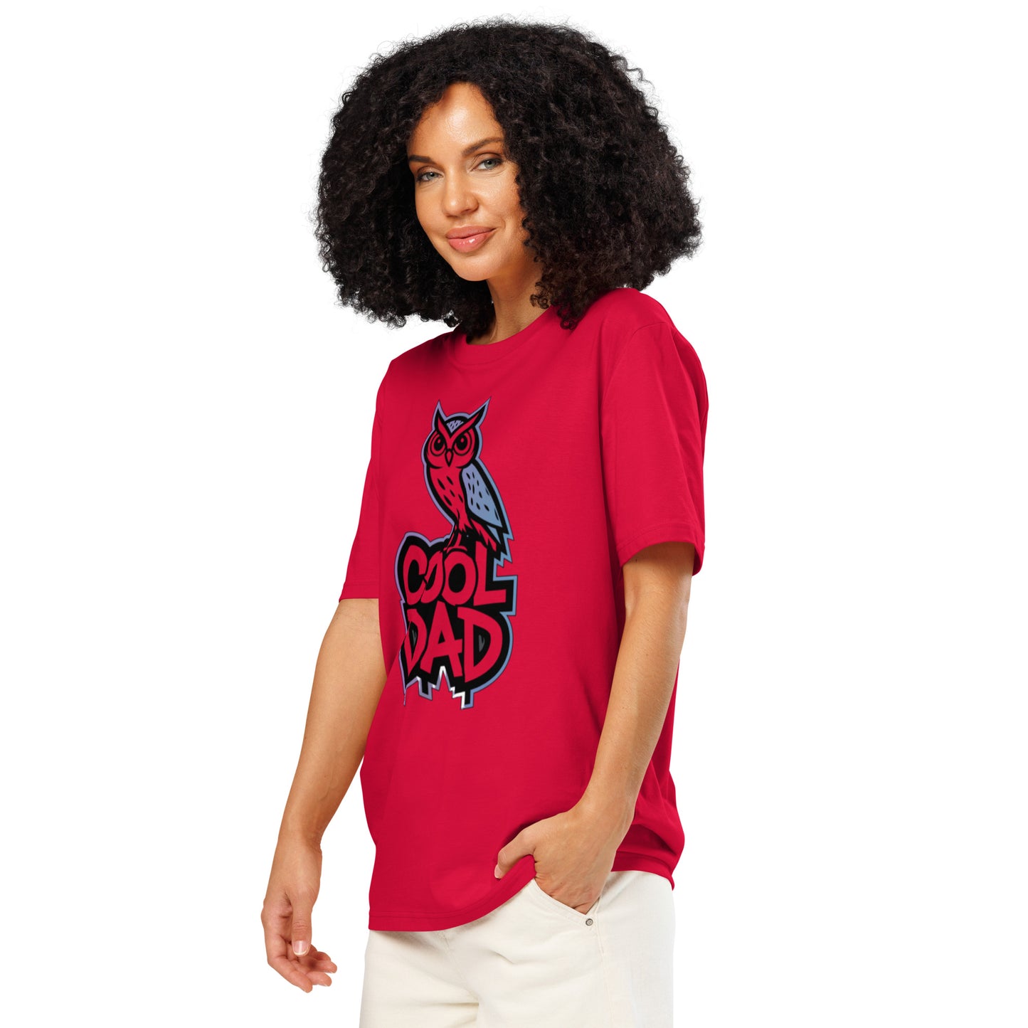 Unisex Organic Ribbed Neck T-Shirt – Owl-Themed Eco-Friendly Style by Dudeily Dudeily