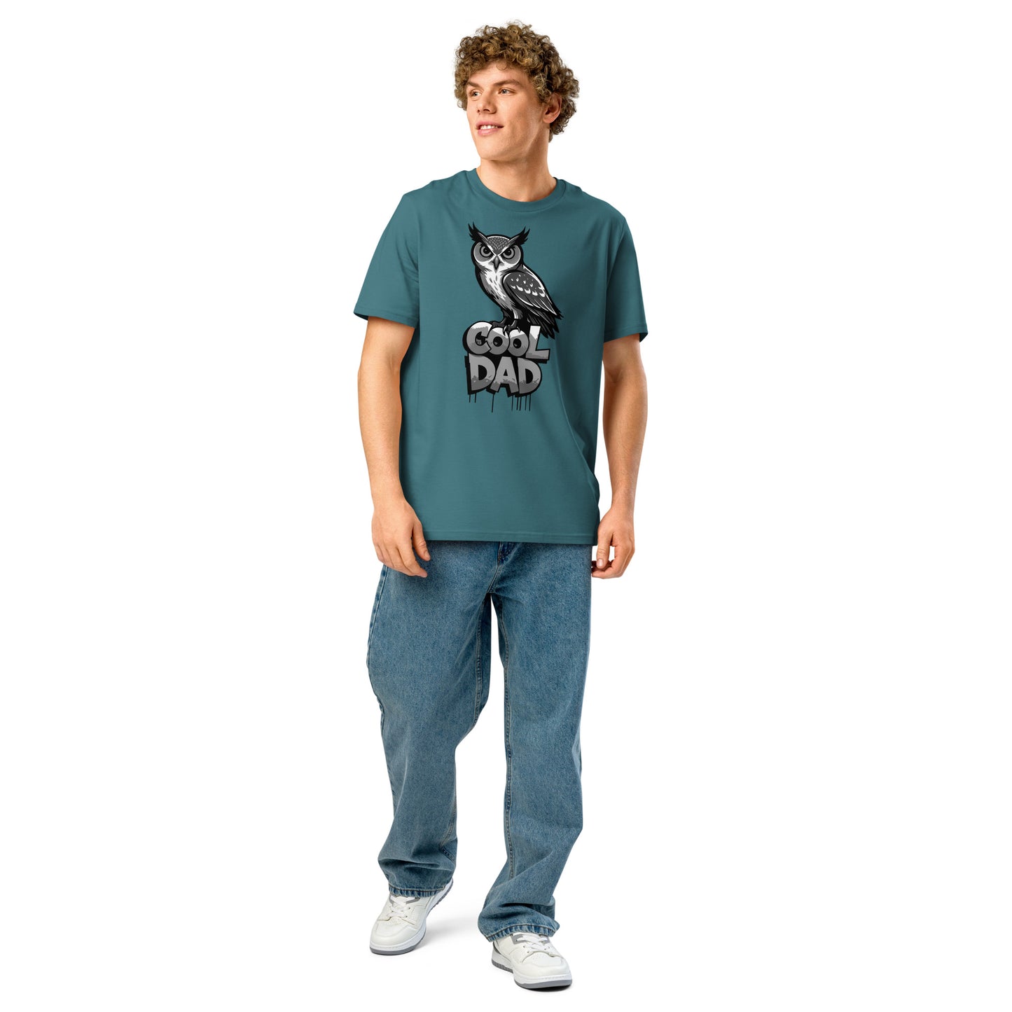 Unisex Organic Ribbed Neck T-Shirt – Owl-Themed Sustainable Fashion for Father’s Day | Dudeily Dudeily