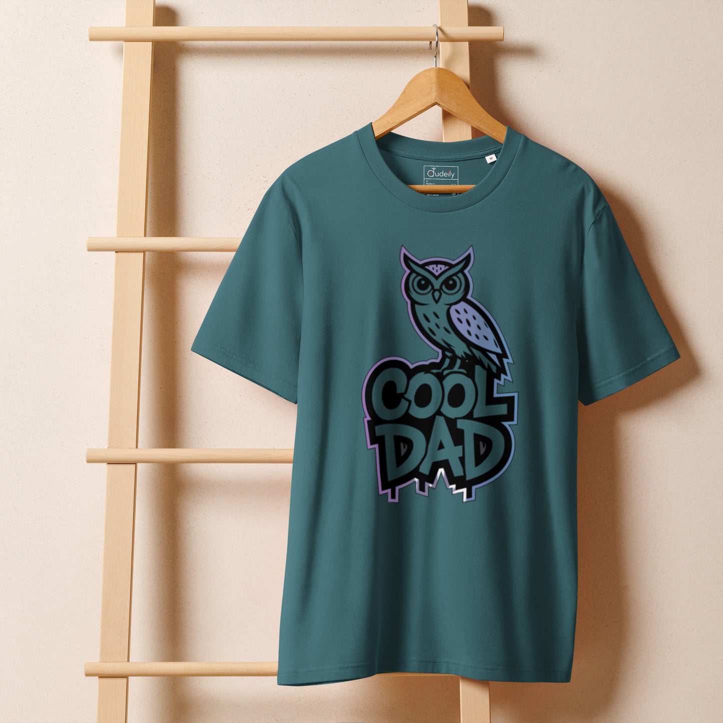 Unisex Organic Ribbed Neck T-Shirt – Owl-Themed Eco-Friendly Style by Dudeily Dudeily
