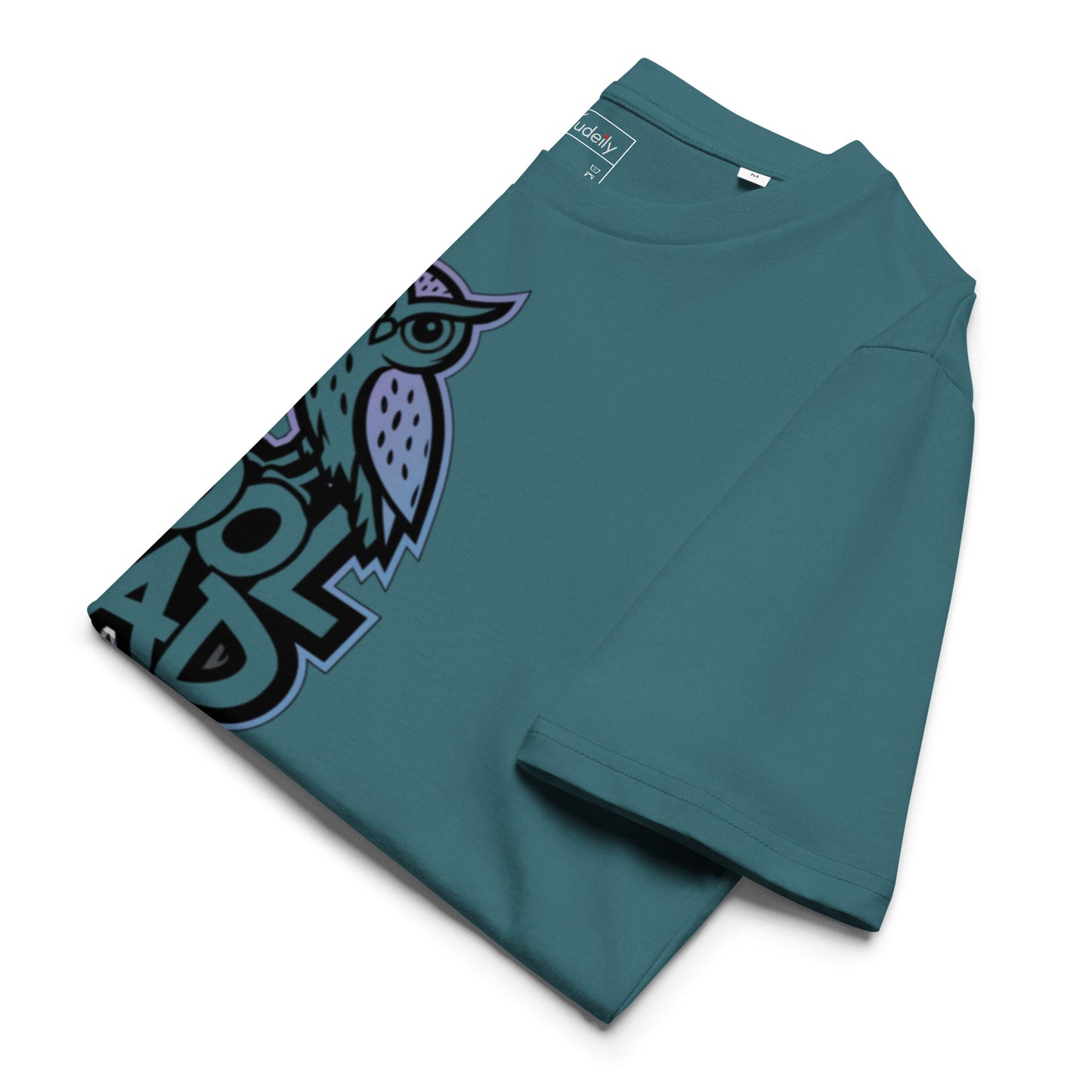 Unisex Organic Ribbed Neck T-Shirt – Owl-Themed Eco-Friendly Style by Dudeily Dudeily