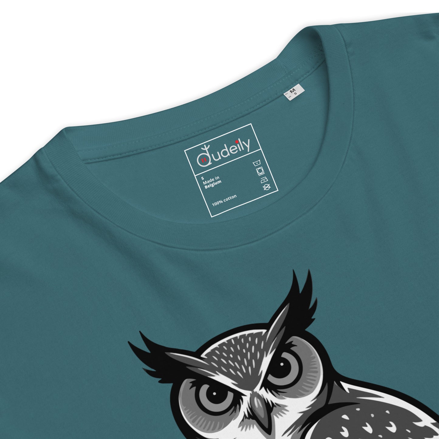 Unisex Organic Ribbed Neck T-Shirt – Owl-Themed Sustainable Fashion for Father’s Day | Dudeily Dudeily