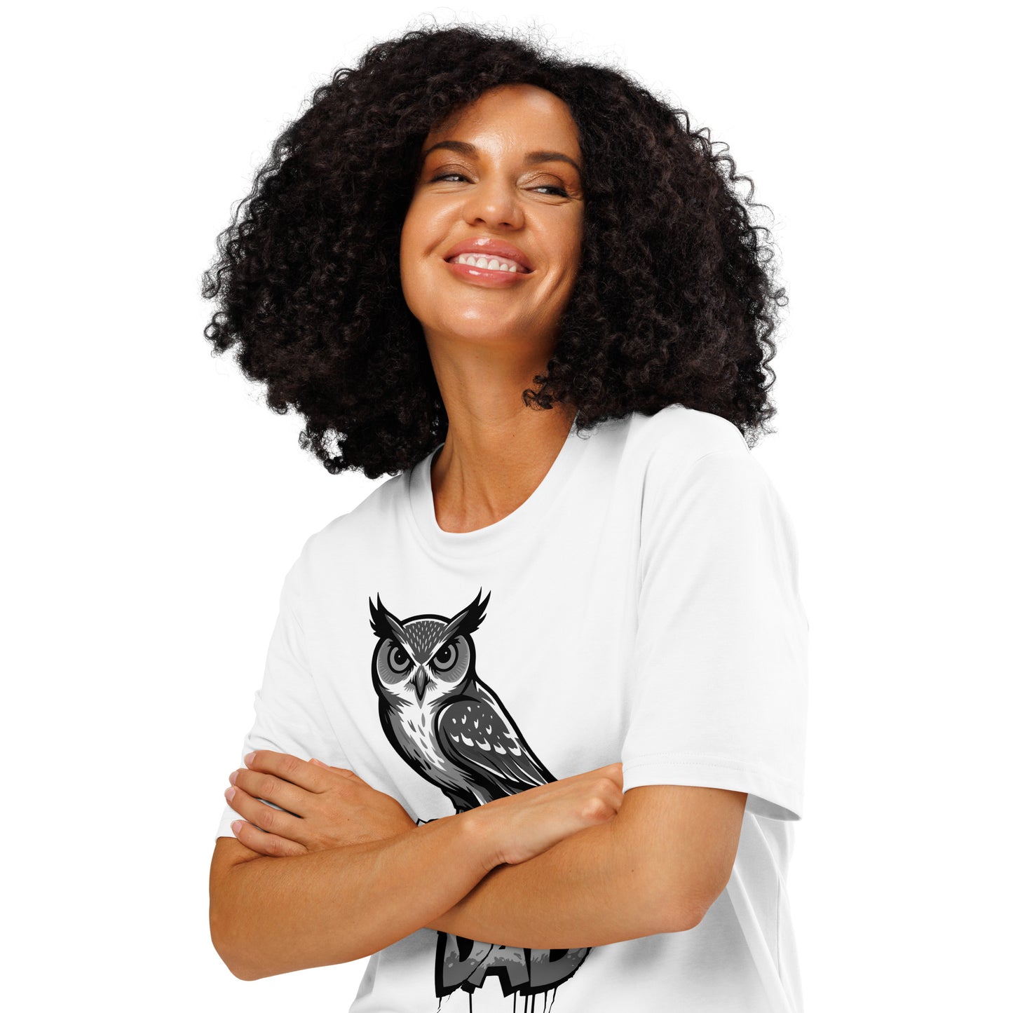 Unisex Organic Ribbed Neck T-Shirt – Owl-Themed Sustainable Fashion for Father’s Day | Dudeily Dudeily