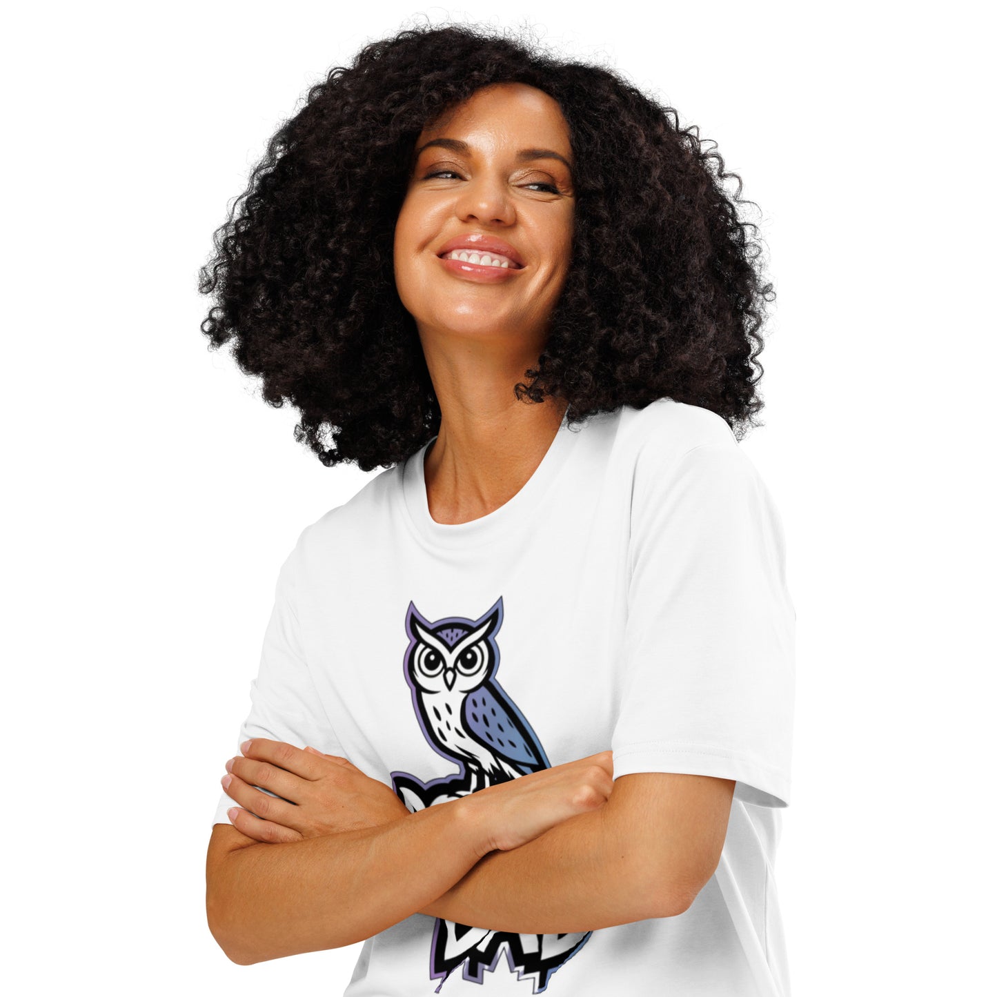 Unisex Organic Ribbed Neck T-Shirt – Owl-Themed Eco-Friendly Style by Dudeily Dudeily
