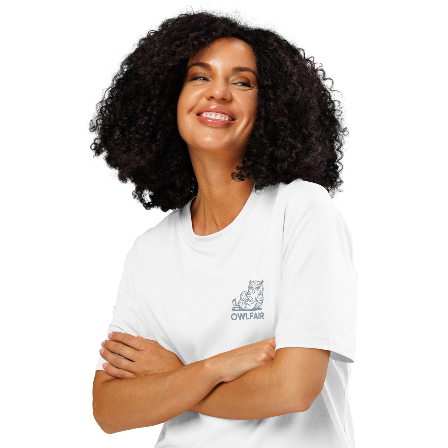 Unisex Organic Ribbed Neck T-Shirt | Owl-Themed Sustainable Fashion for Eco-Conscious Shoppers Dudeily