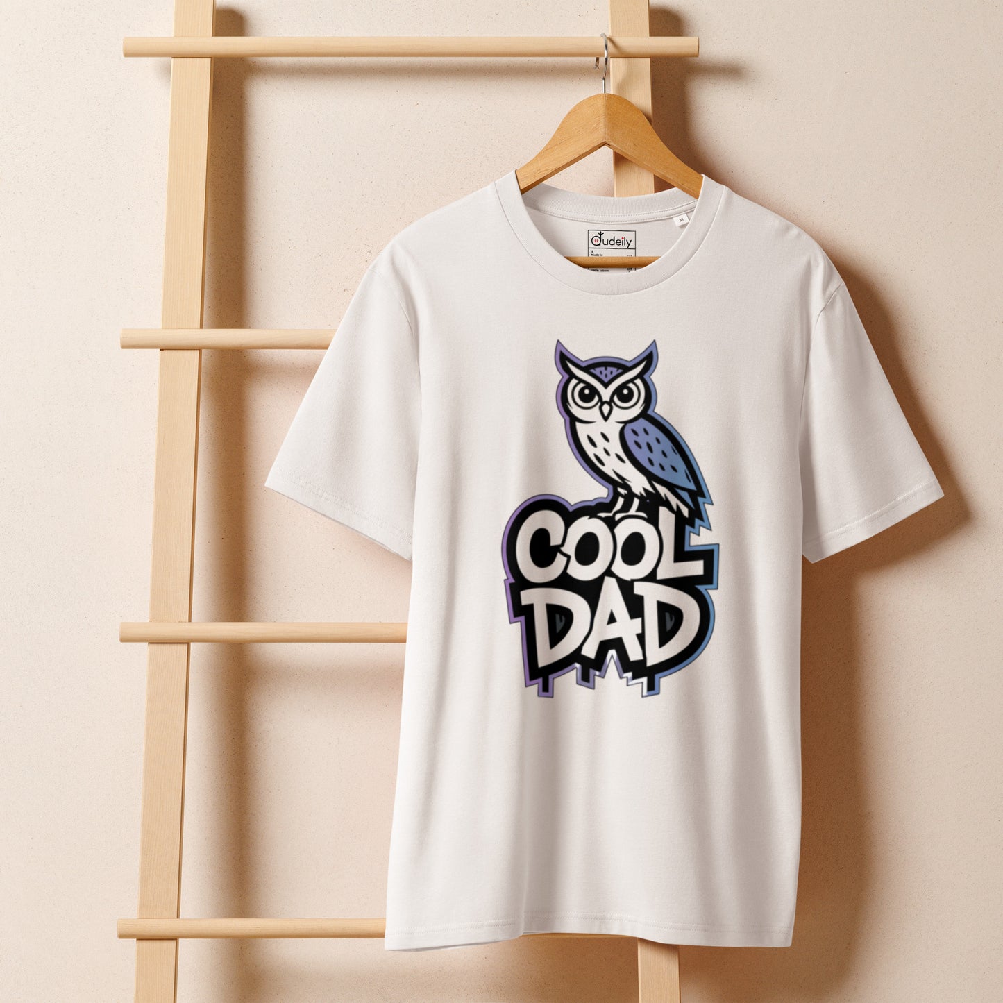 Unisex Organic Ribbed Neck T-Shirt – Owl-Themed Eco-Friendly Style by Dudeily Dudeily