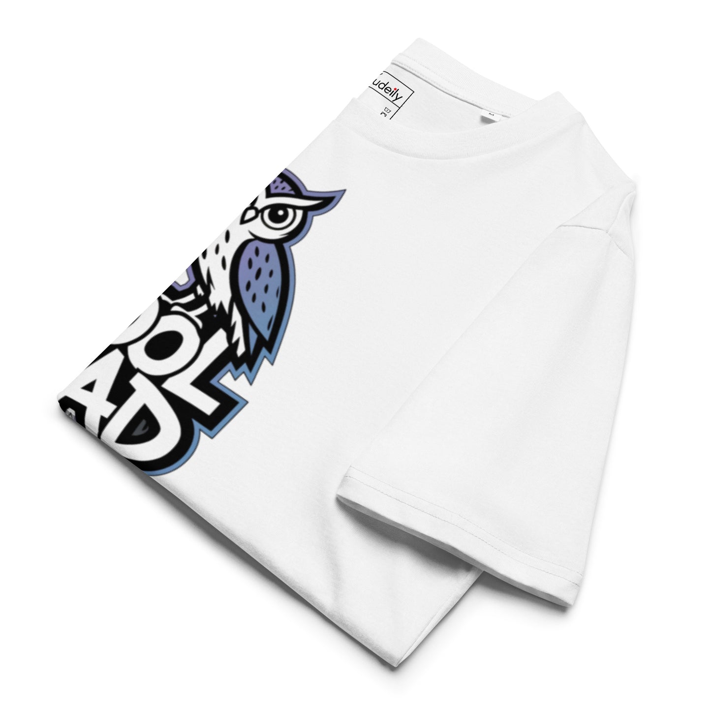 Unisex Organic Ribbed Neck T-Shirt – Owl-Themed Eco-Friendly Style by Dudeily Dudeily
