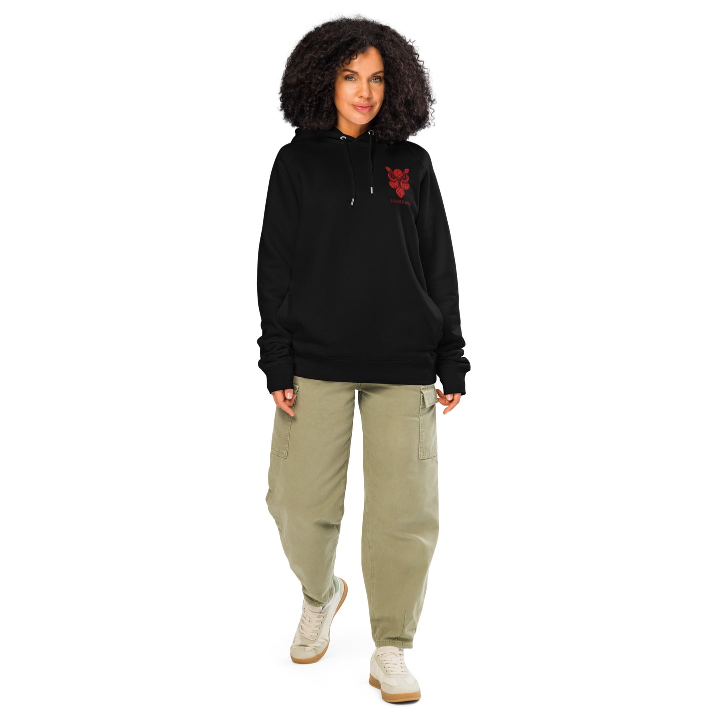 Owl Unisex Organic Side Pocket Hoodie: 'Forever Wise' in Fall | Sustainable Fashion USA Black Dudeily