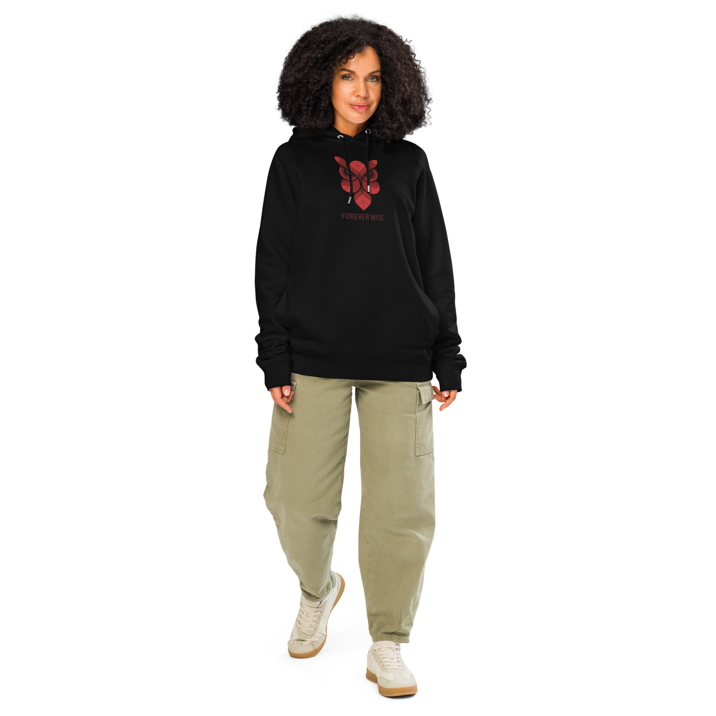 Unisex Organic Side Pocket Hoodie: 'Forever Wise' | Sustainable Owl Fashion USA Dudeily
