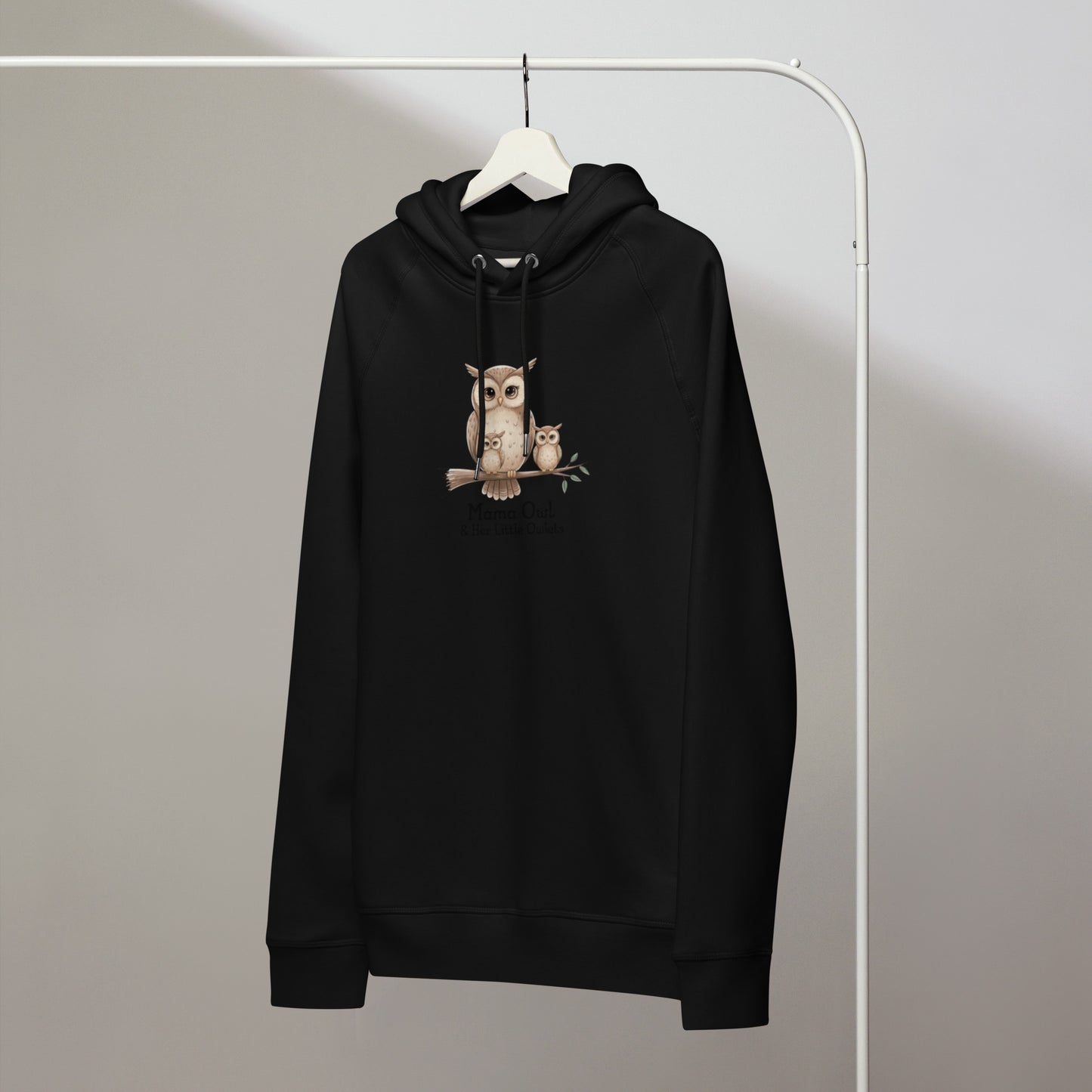 Unisex Organic Side Pocket Hoodie – Owl-Themed Eco-Friendly & Sustainable Dudeily