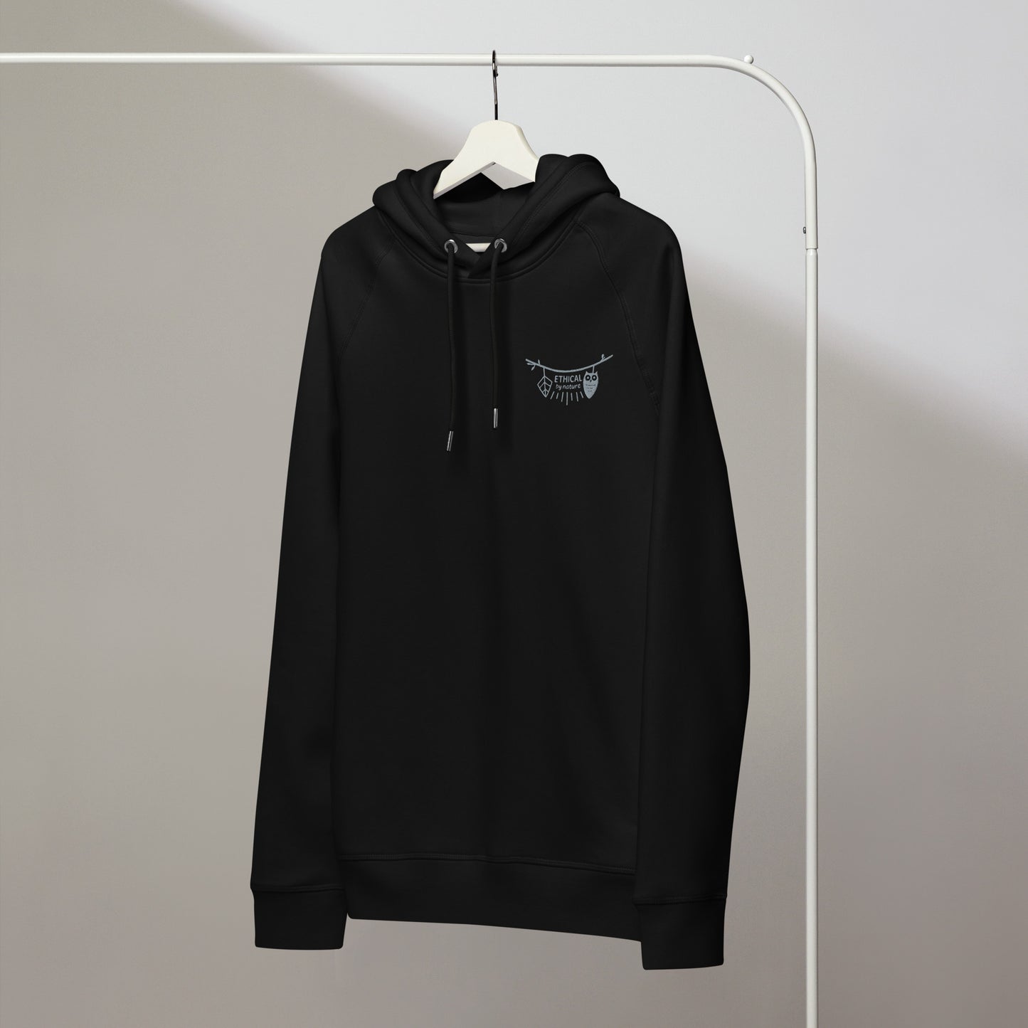 Unisex Organic Side Pocket Hoodie: Ethical by Nature | Owl Embroidered Sustainable Fashion Dudeily