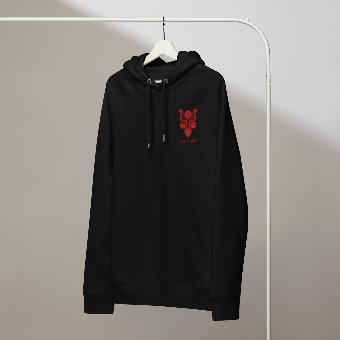 Owl Unisex Organic Side Pocket Hoodie: 'Forever Wise' in Fall | Sustainable Fashion USA Dudeily