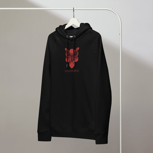 Unisex Organic Side Pocket Hoodie: 'Forever Wise' | Sustainable Owl Fashion USA Dudeily