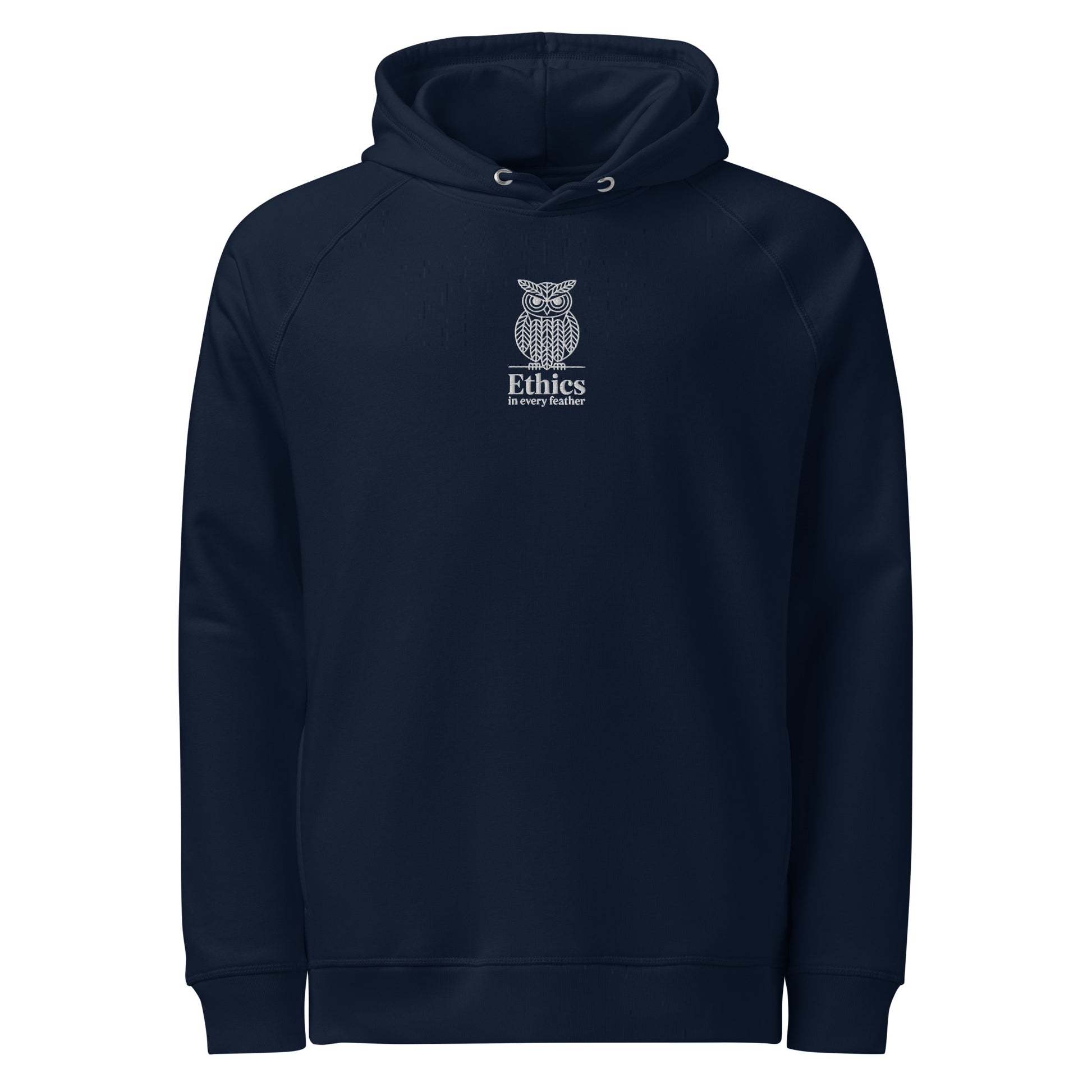 Owl Unisex Organic Side Pocket Hoodie – "Ethics in Every Feather" | Sustainable Fashion Dudeily