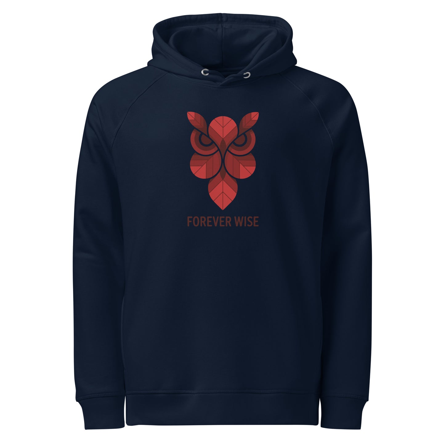 Unisex Organic Side Pocket Hoodie: 'Forever Wise' | Sustainable Owl Fashion USA Dudeily