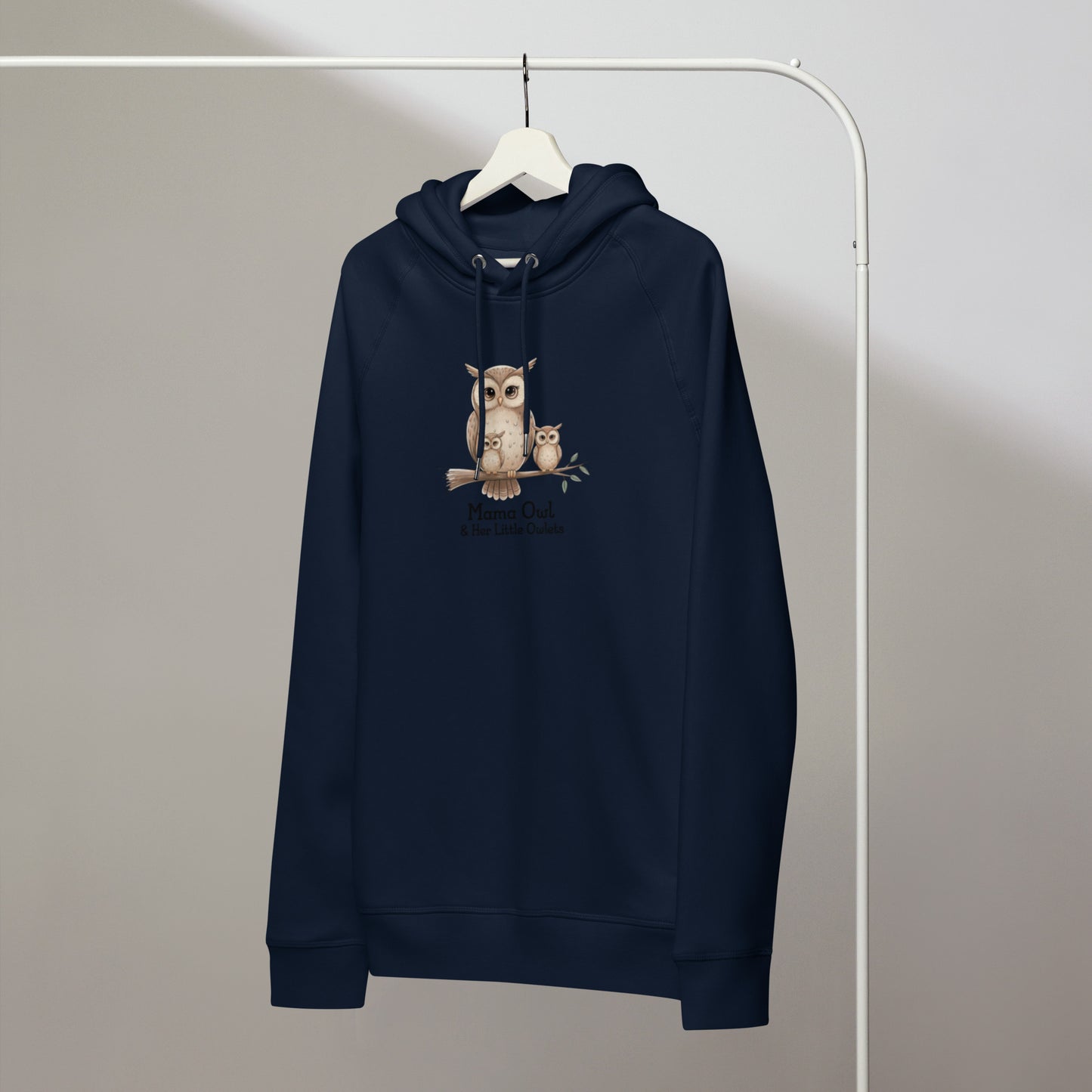 Unisex Organic Side Pocket Hoodie – Owl-Themed Eco-Friendly & Sustainable Dudeily