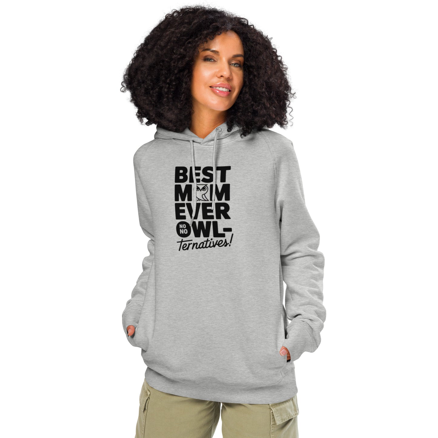 Unisex Organic Side Pocket Hoodie – Owl-Themed Eco-Friendly & Sustainable Dudeily
