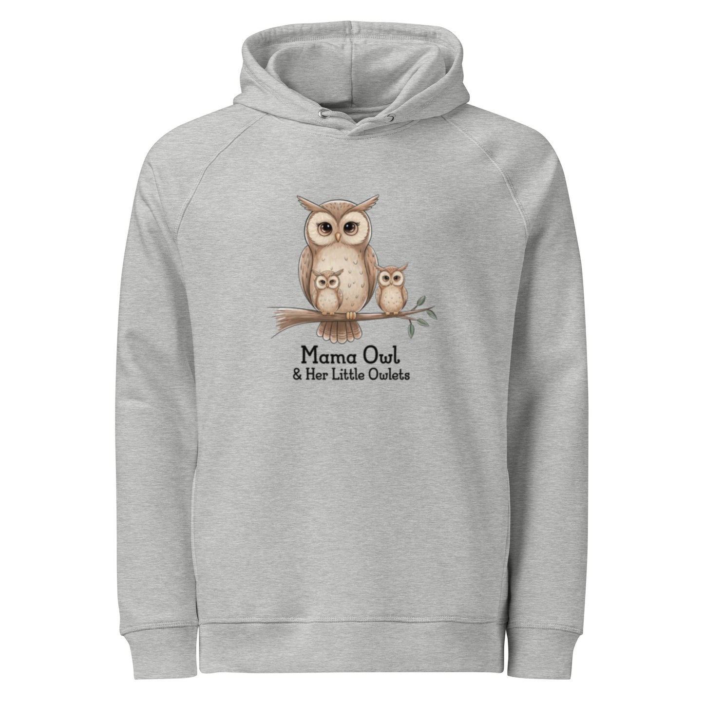 Unisex Organic Side Pocket Hoodie – Owl-Themed Eco-Friendly & Sustainable Dudeily