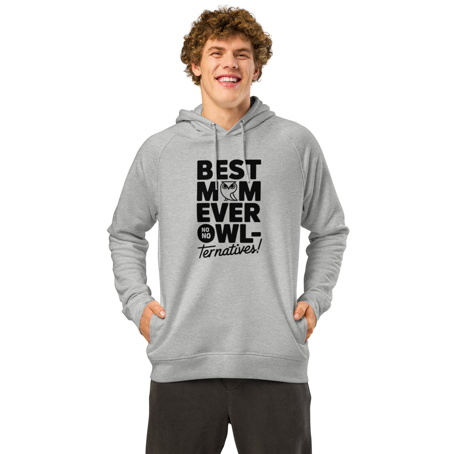 Unisex Organic Side Pocket Hoodie – Owl-Themed Eco-Friendly & Sustainable Dudeily
